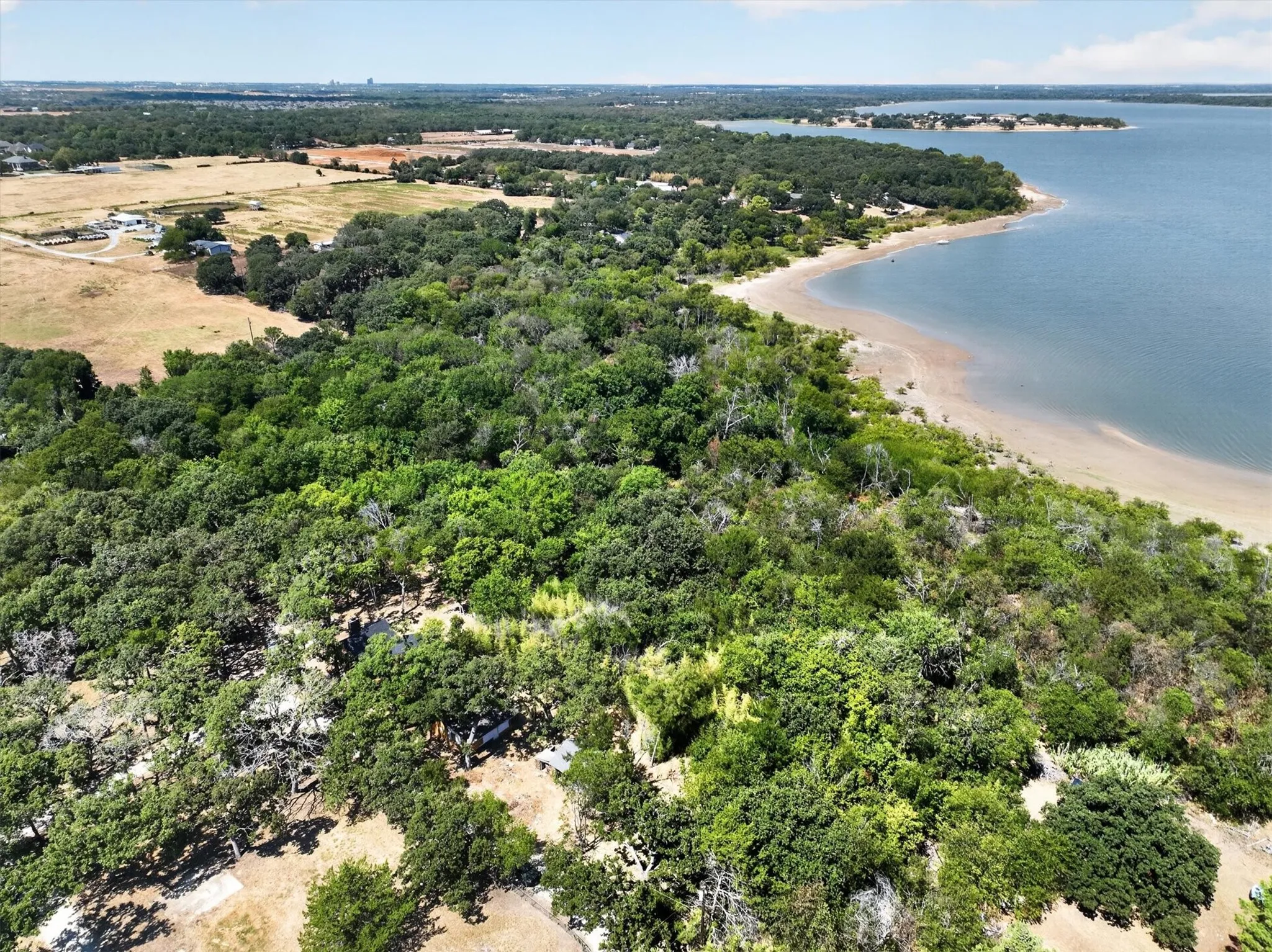 Coastal-adjacent property featuring dense mature trees and natural vegetation