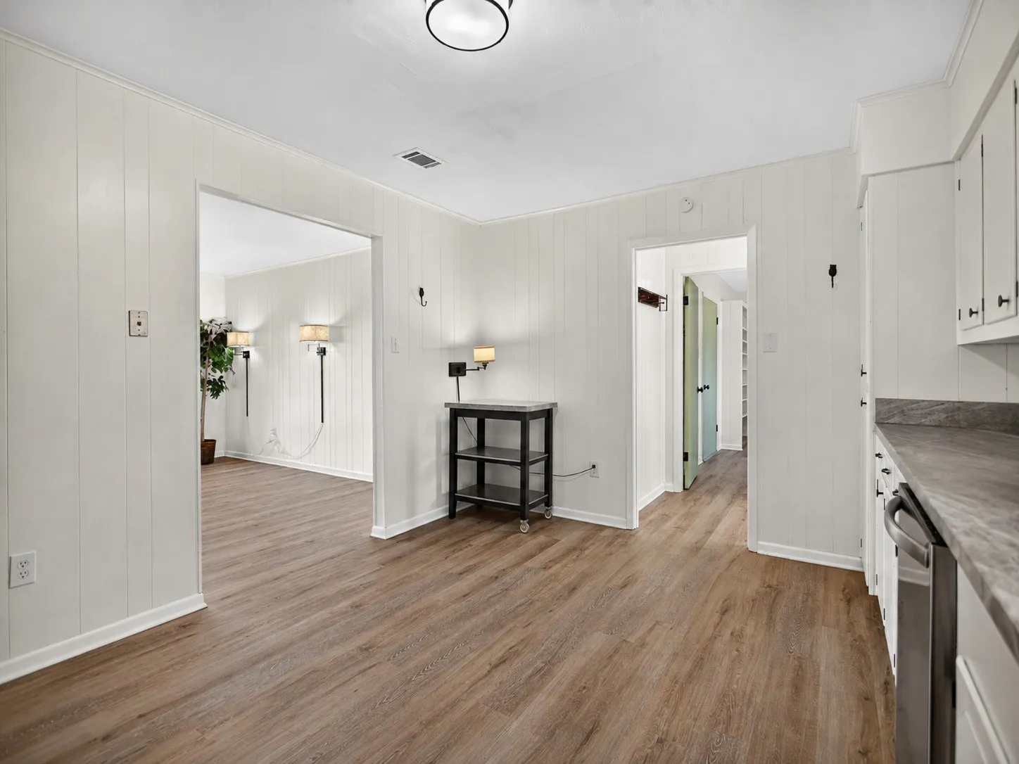 Kitchen and laundry room