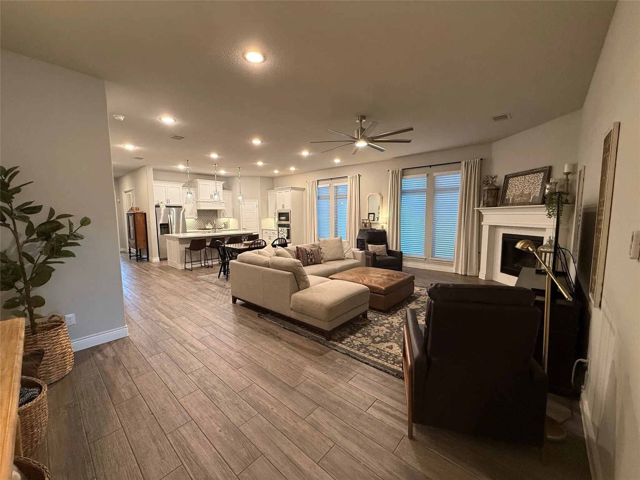 Living Room, Dining, Kitchen