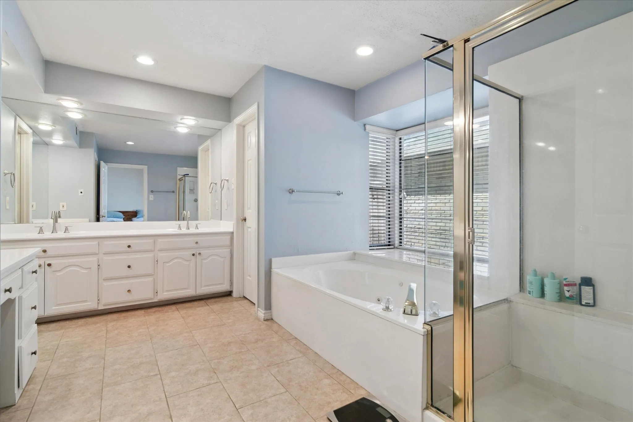 Jetted tub and lots of natural light