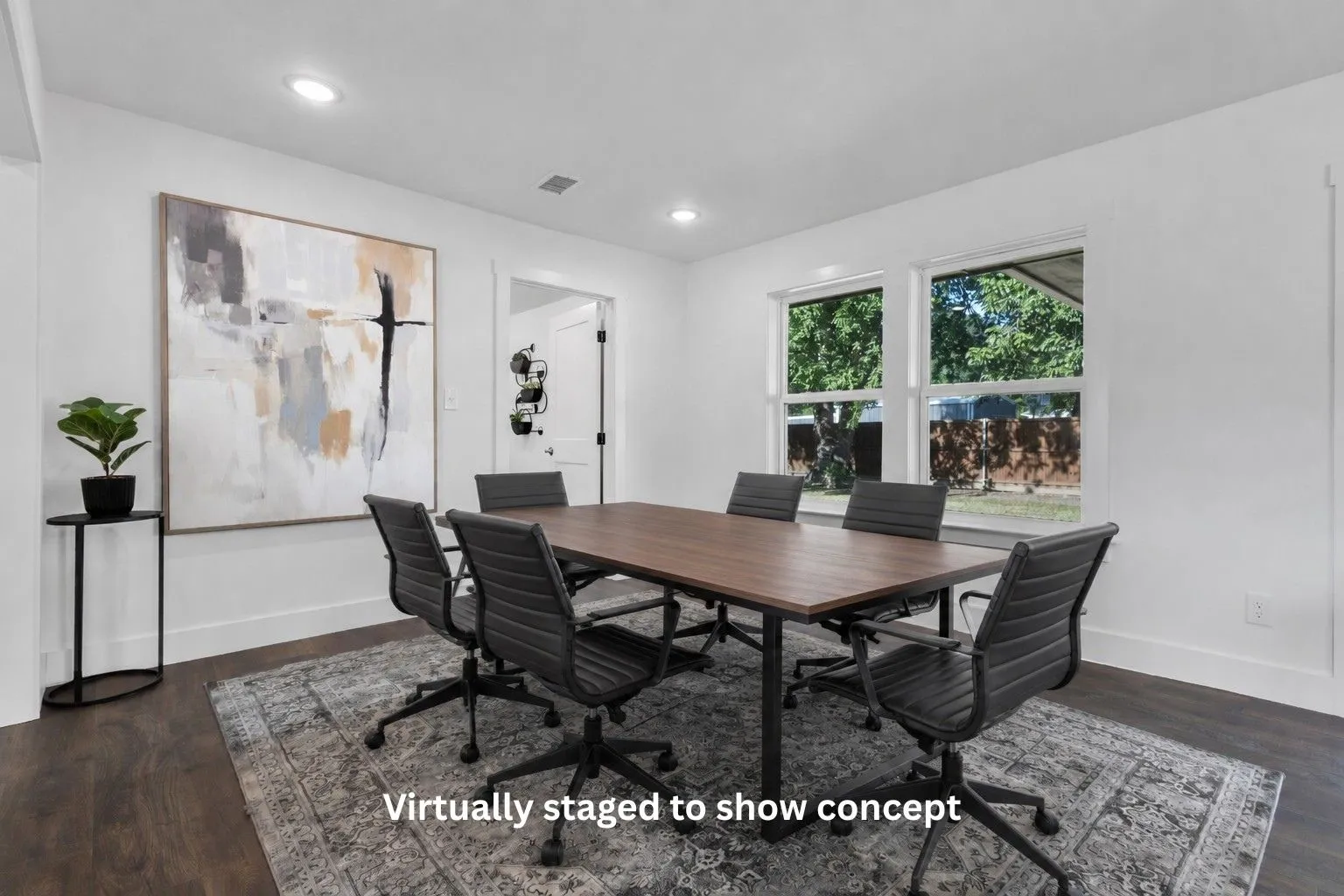 Virtually staged to show concept