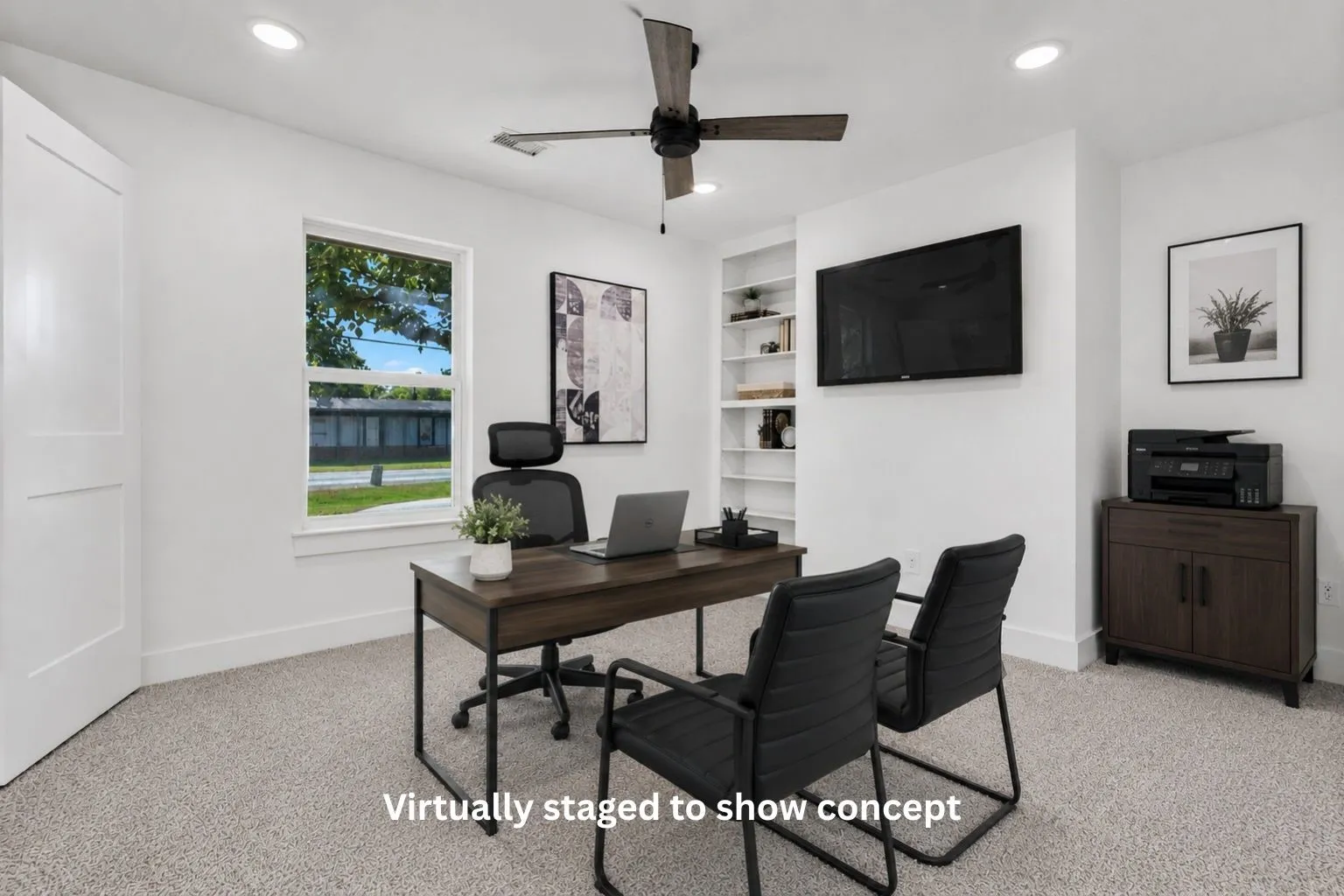 Virtually staged to show concept