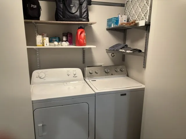 Furnished washer and dryer