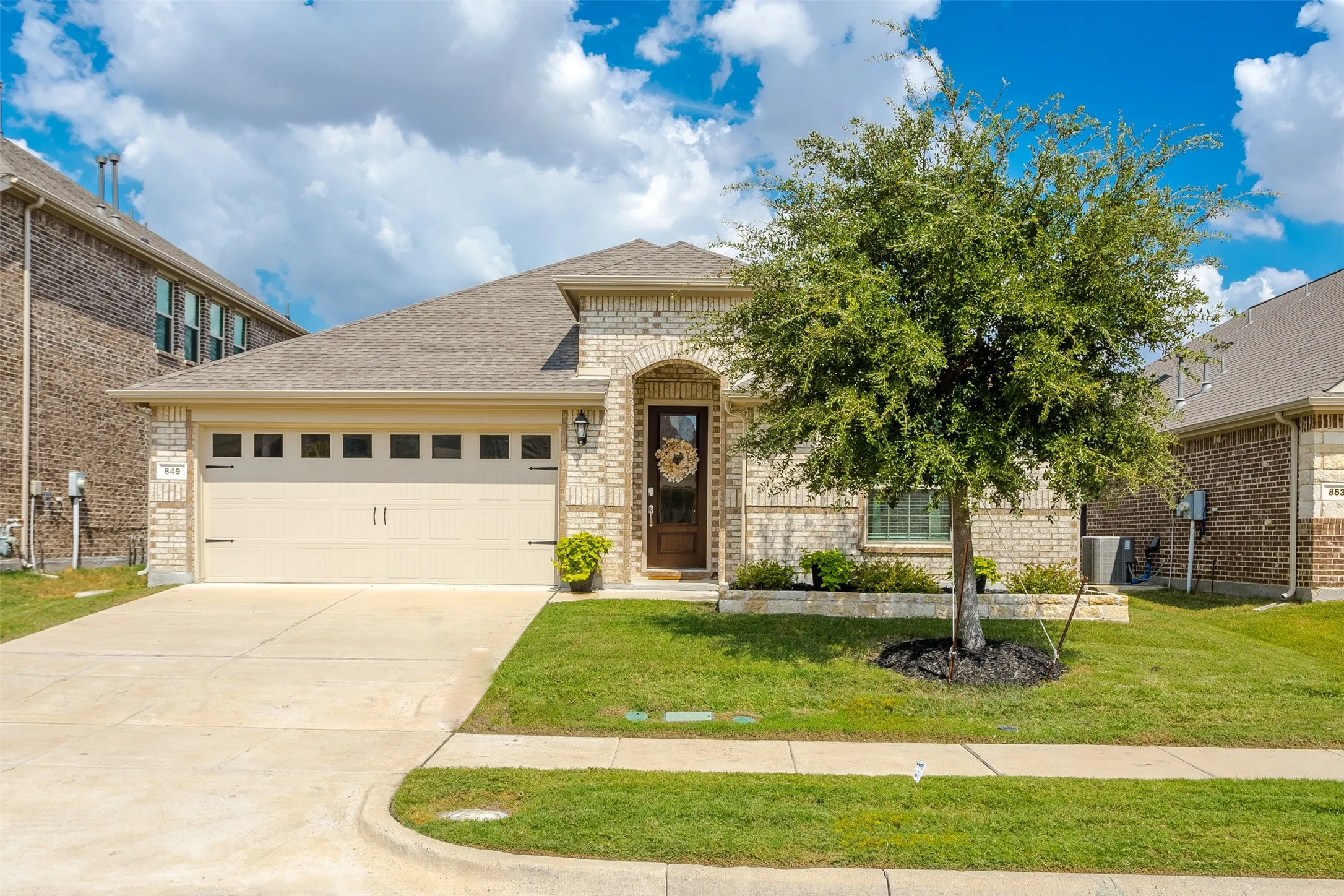 Brick exterior with arched entry