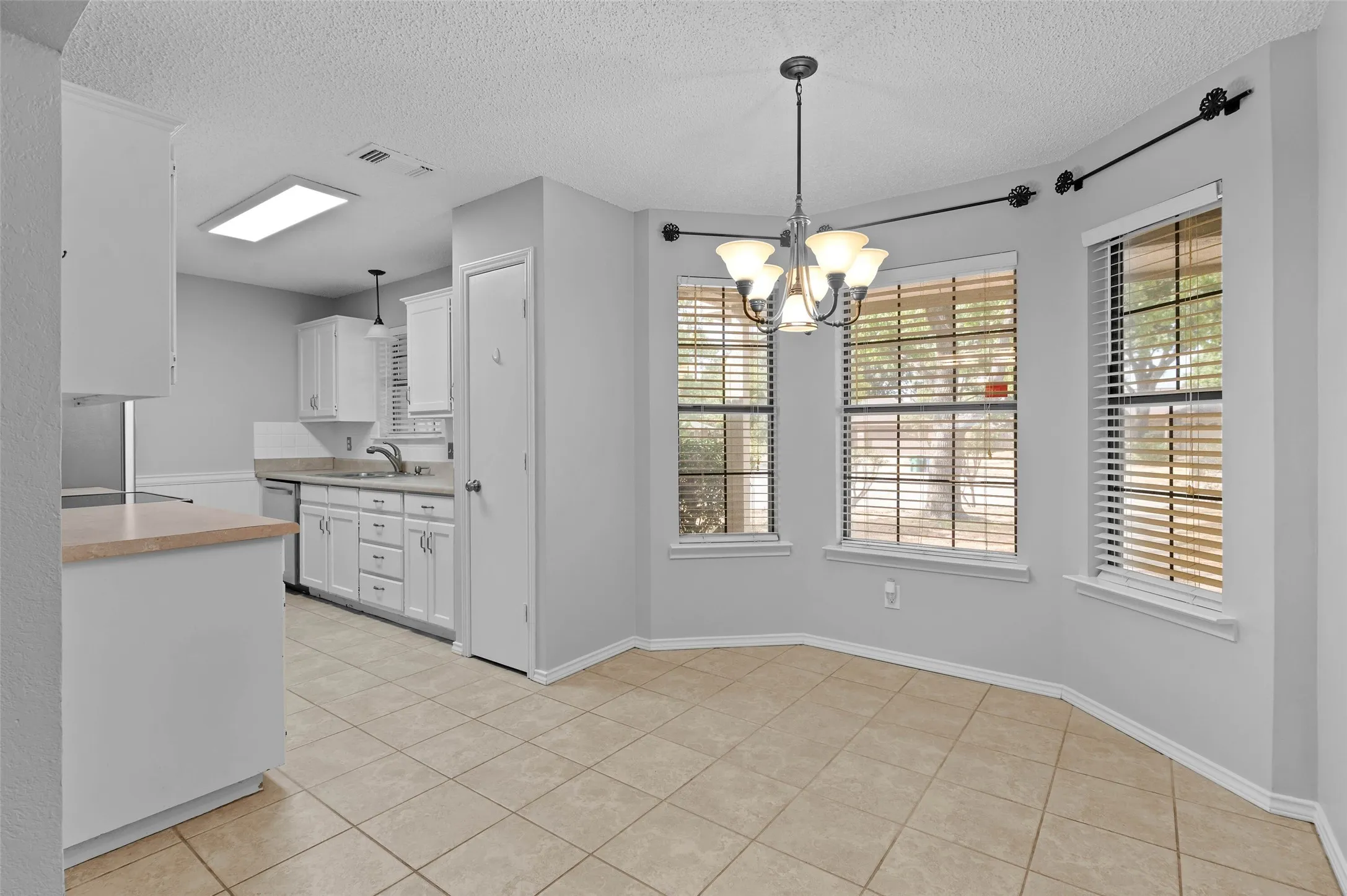 Dining area and galley kitchen
