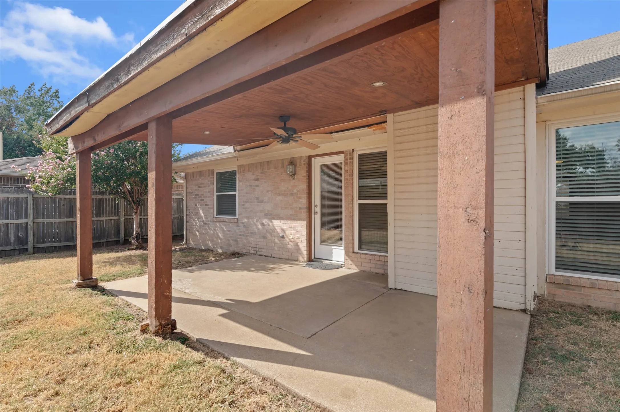 Large covered patio