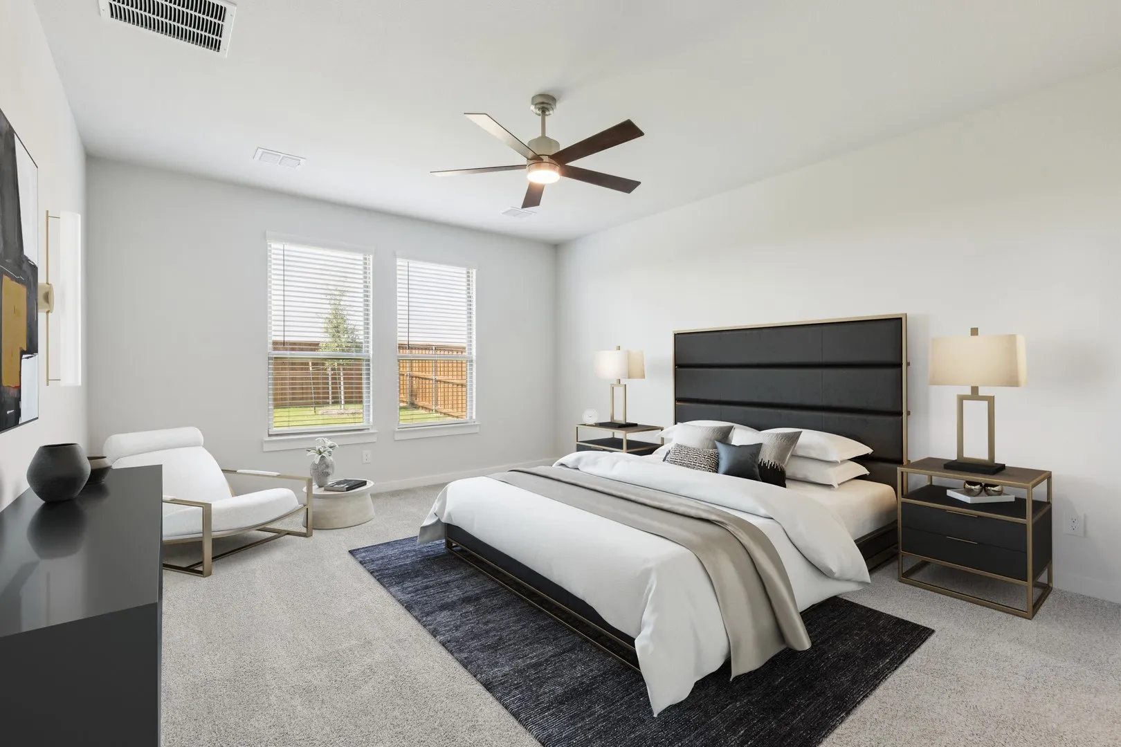 Primary Suite in the Masters home plan by Trophy Signature Homes – REPRESENTATIVE PHOTO