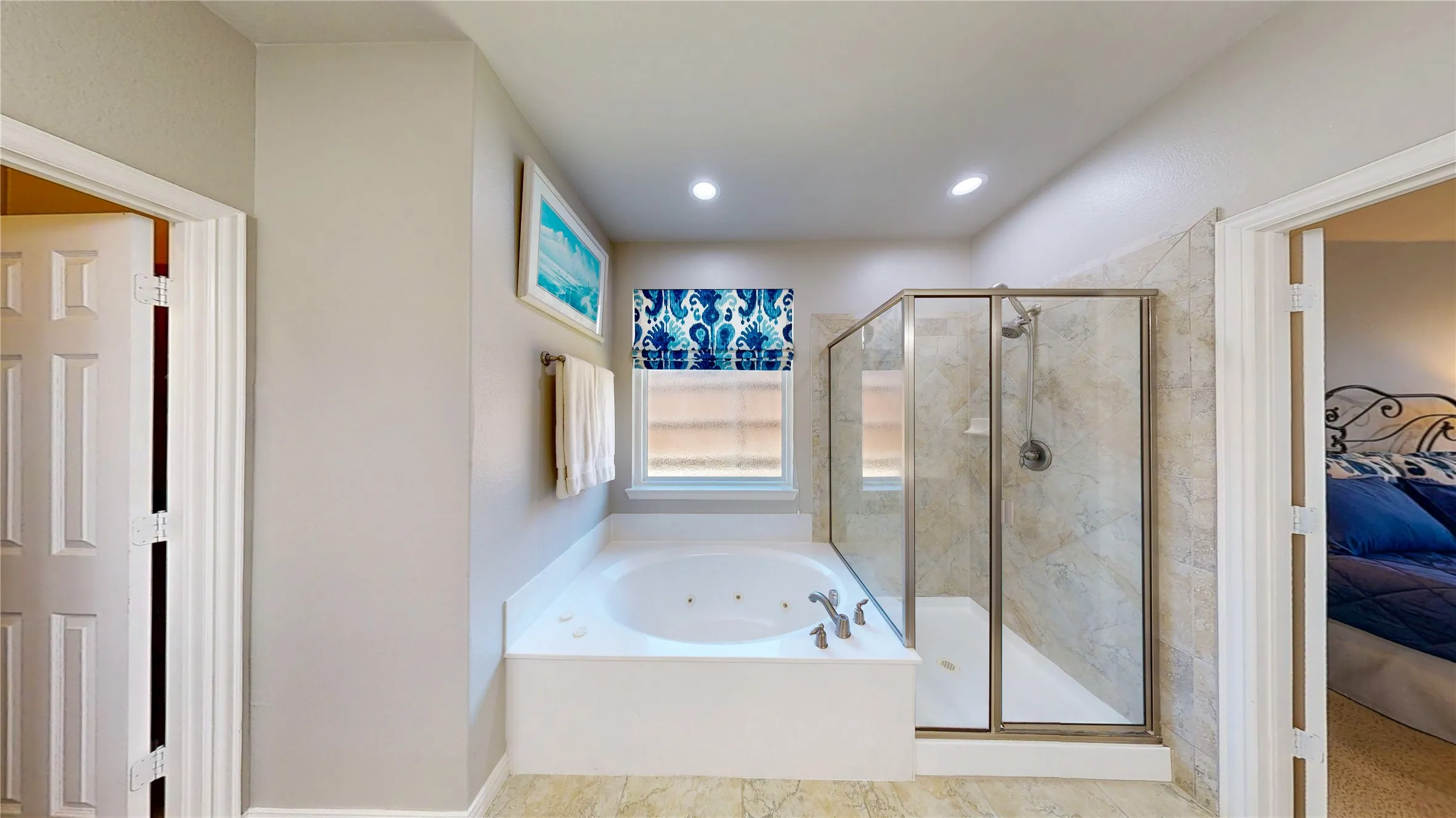 Primary Bath garden tub and separate shower