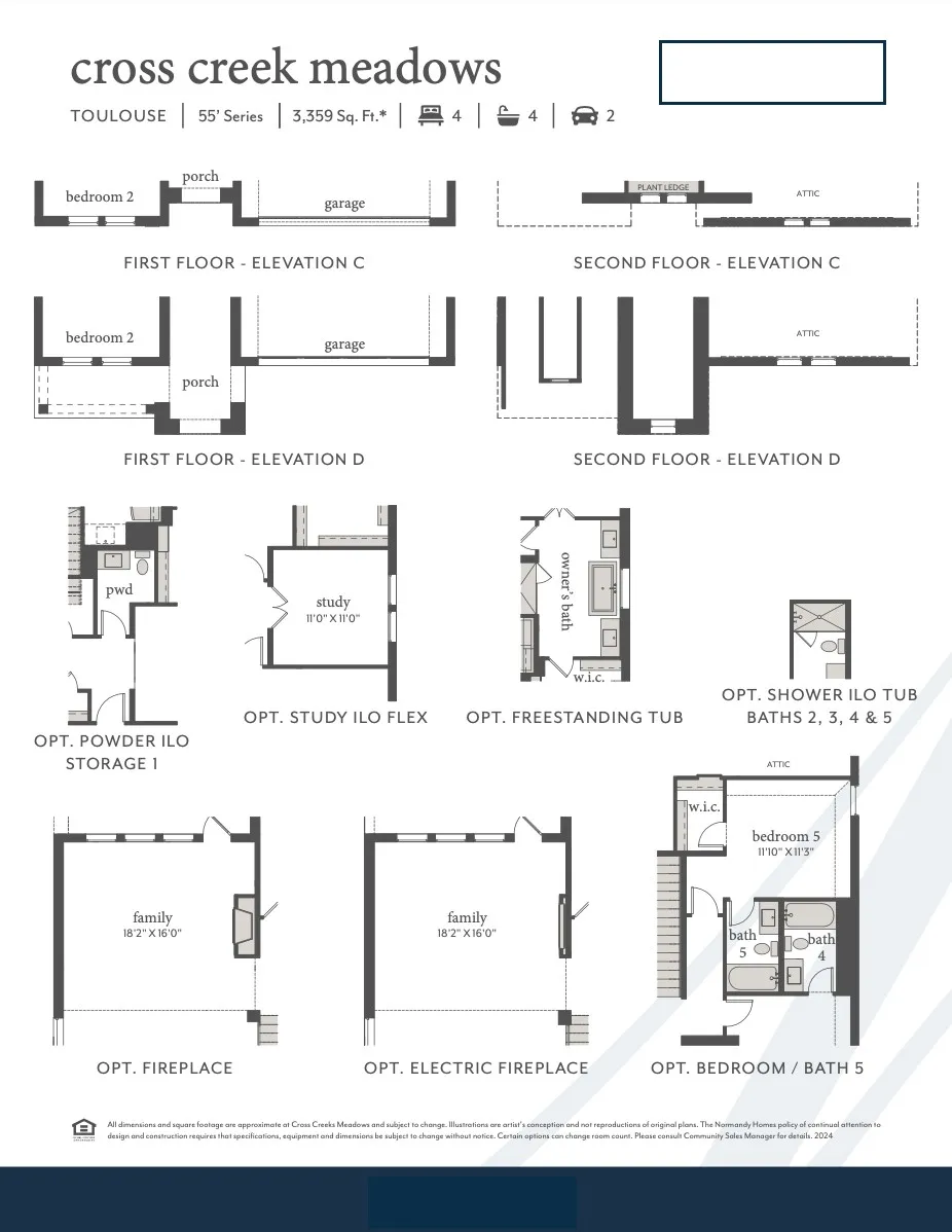 This lovely home features elevation C, optional powder bath, study, optional 5th bed & bath plus so much more!