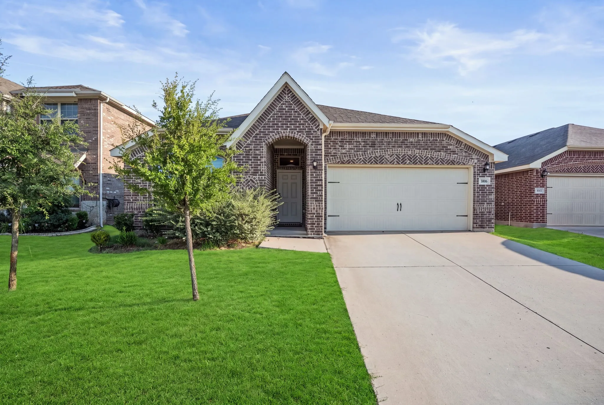 Brick exterior with arched entry