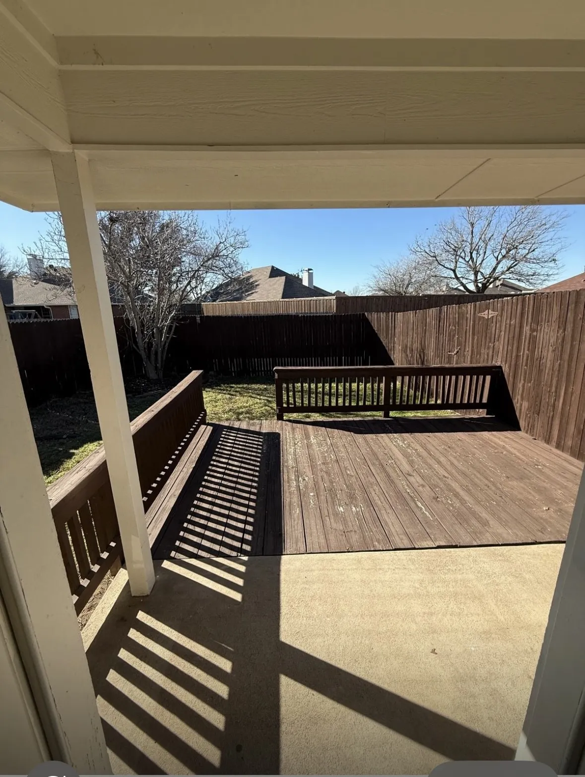 View of deck