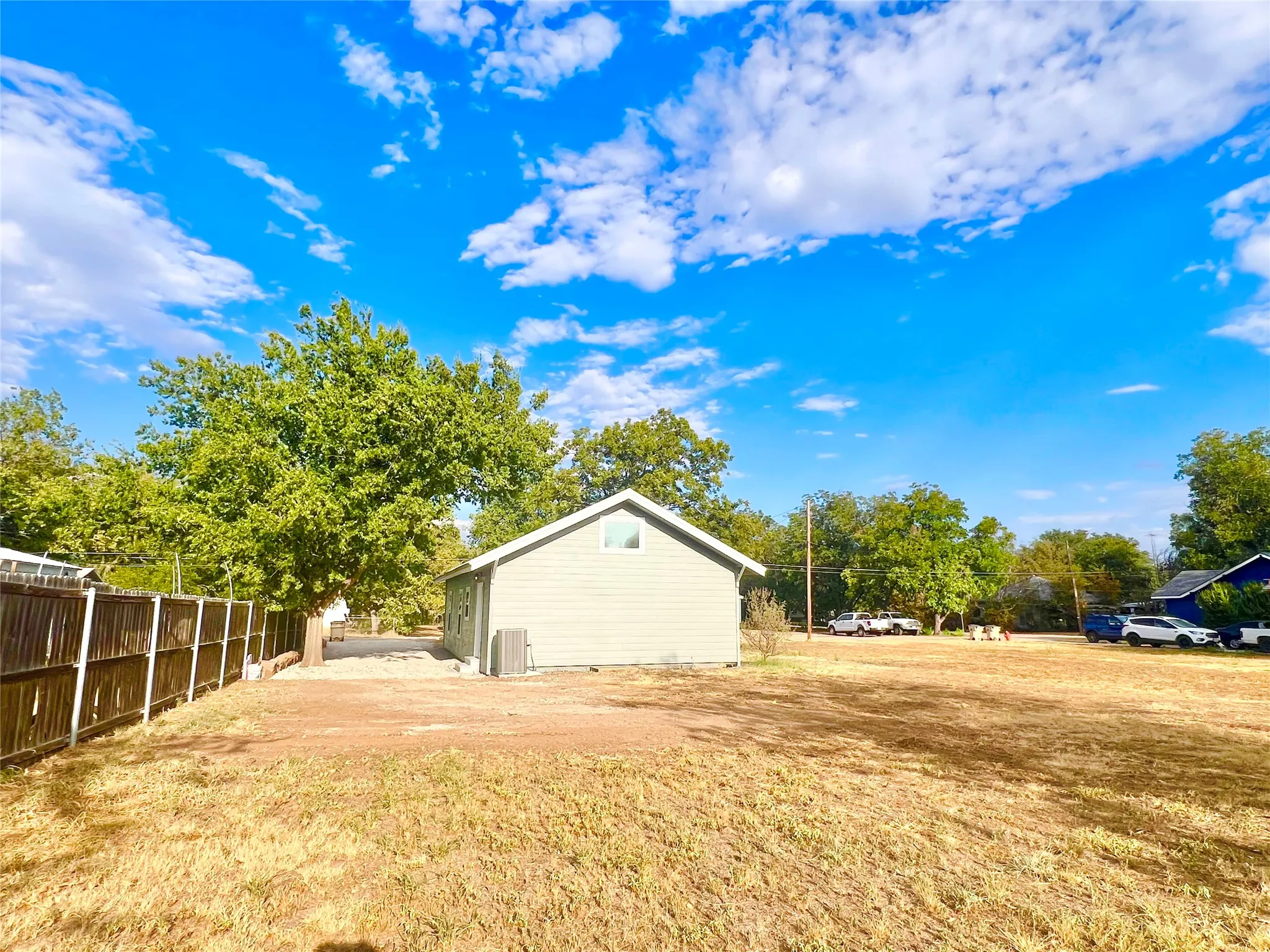 View of backyard