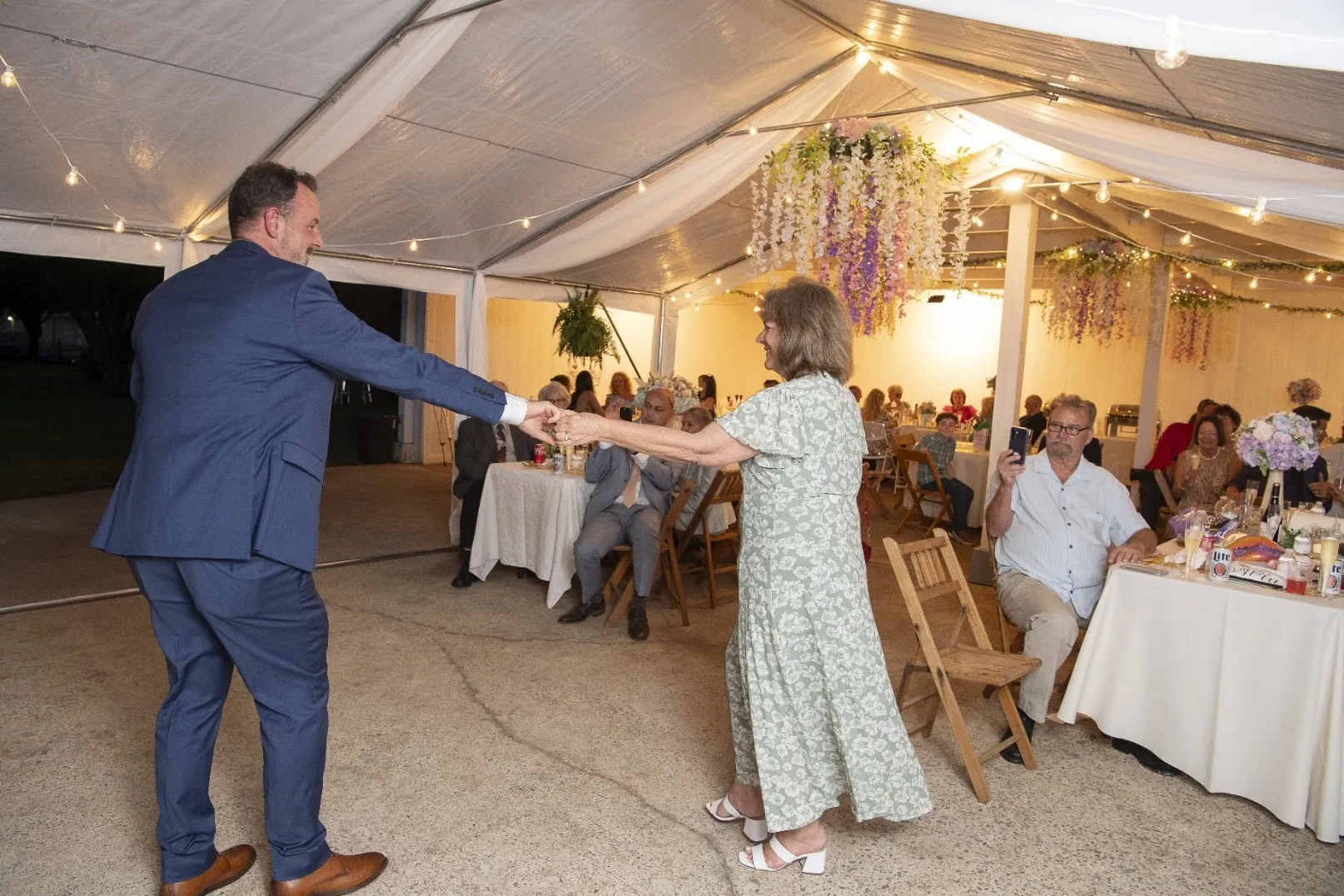 Dance floor to the reception area