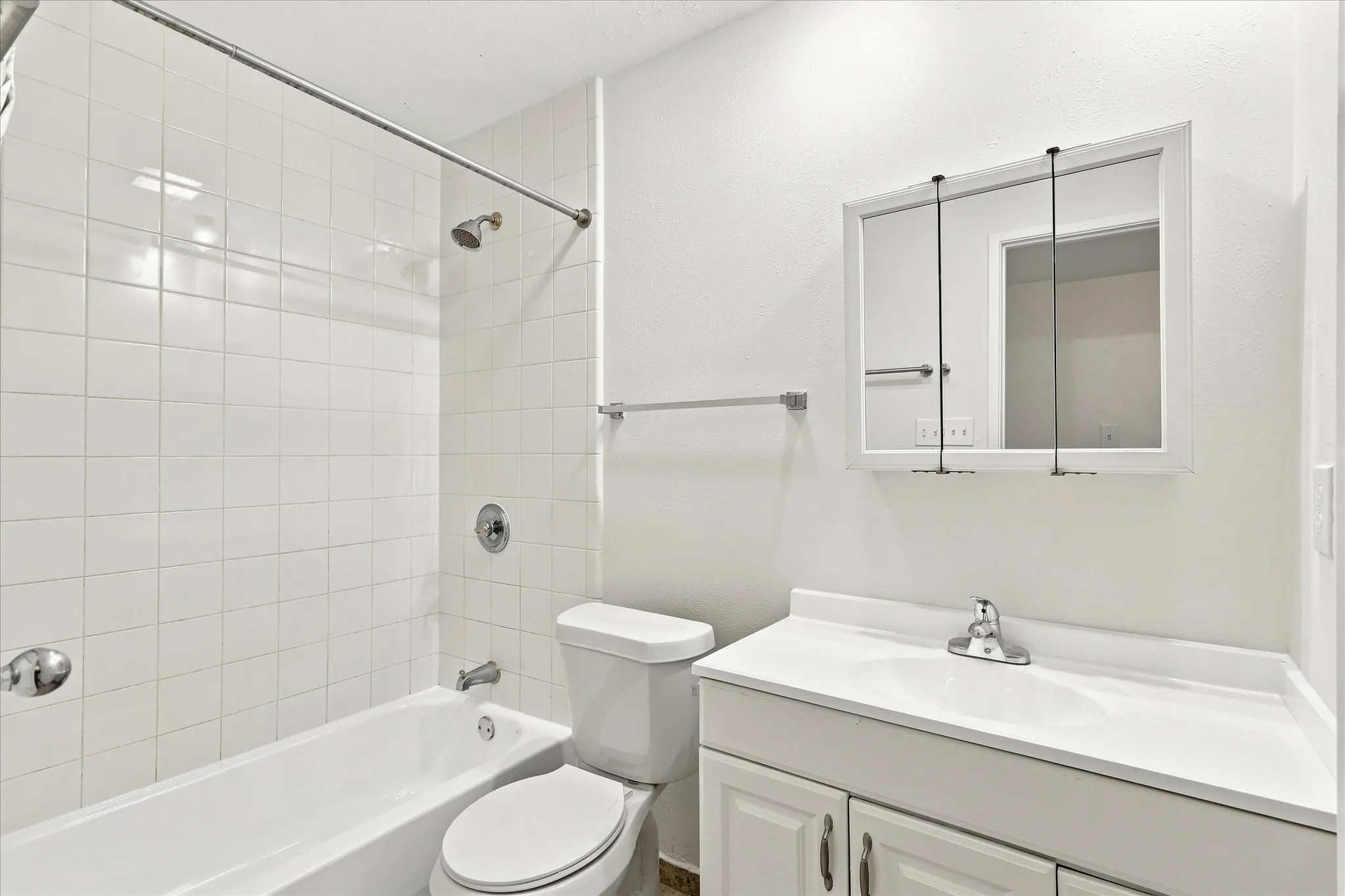 Hall bathroom conveniently located near secondary bedrooms