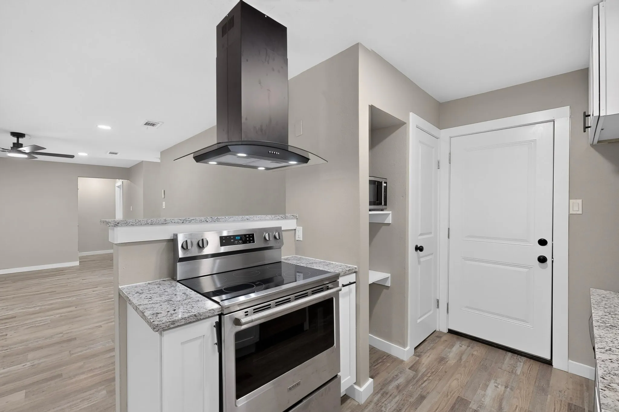 New Electric Range and Designer Vent-a-Hood from Breakfast area