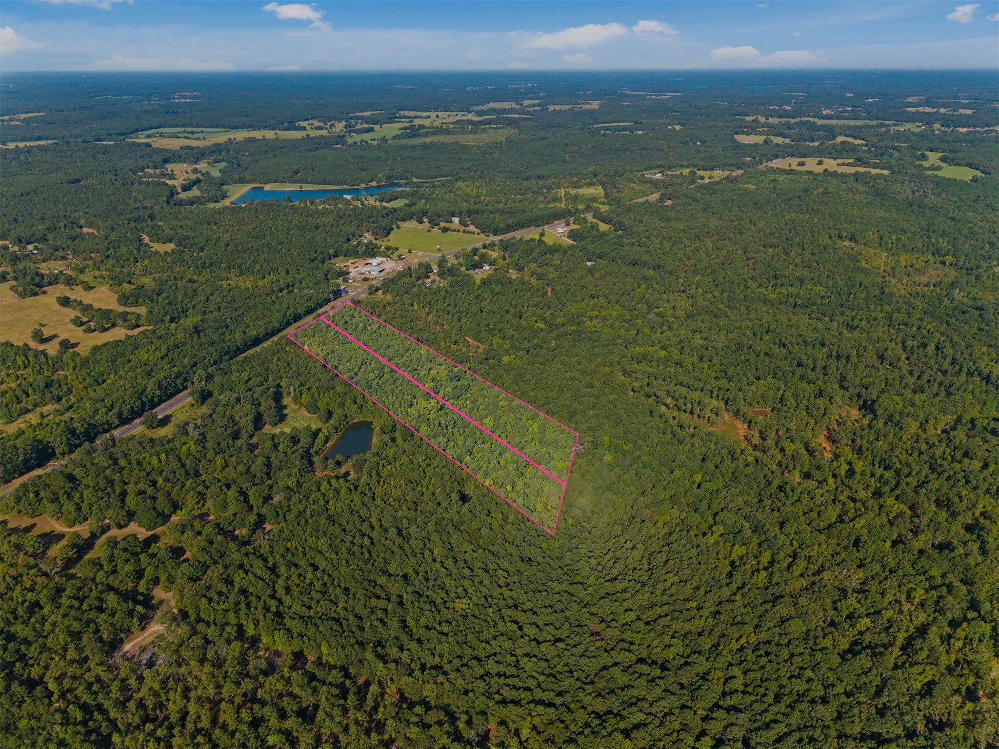 Expansive land parcel featuring dense tree coverage