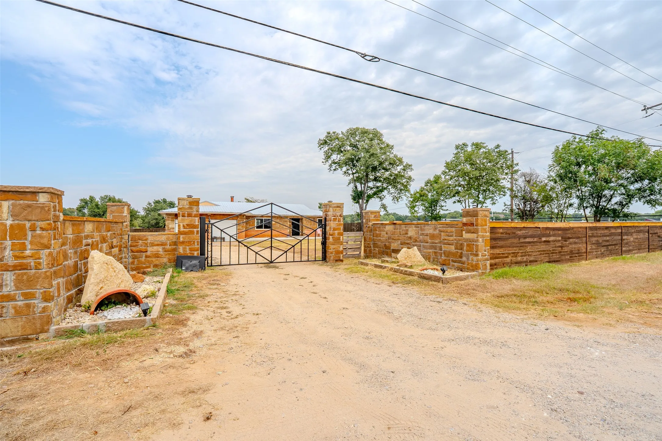 Gated entrance to home
