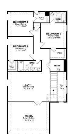 Beazer Homes Churchill Sage Floorplan.