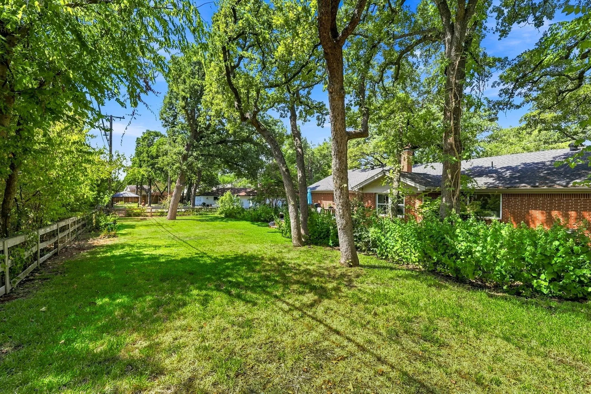 Tons of shade trees provide the perfect amount of escape from the heat.