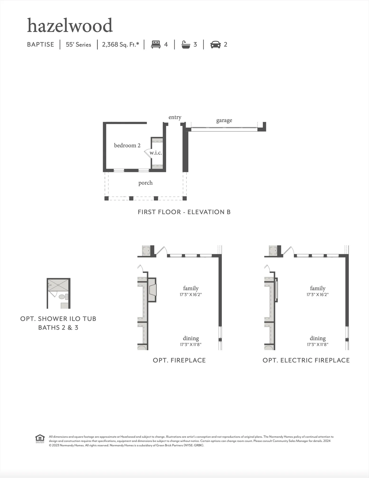 This dream home features elevation B, shower ILO tub for bath 3 and so much more!