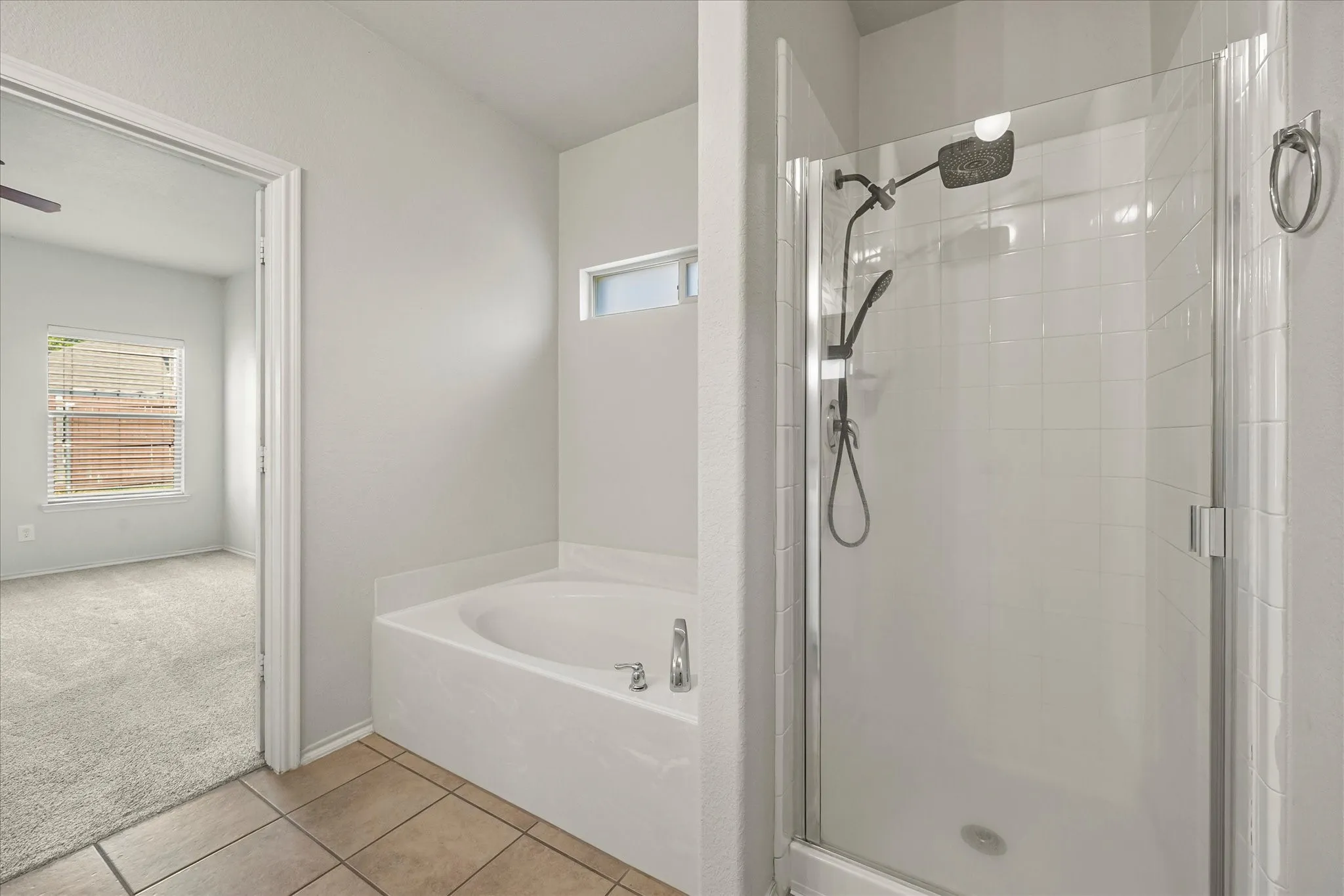 Garden tub and separate shower