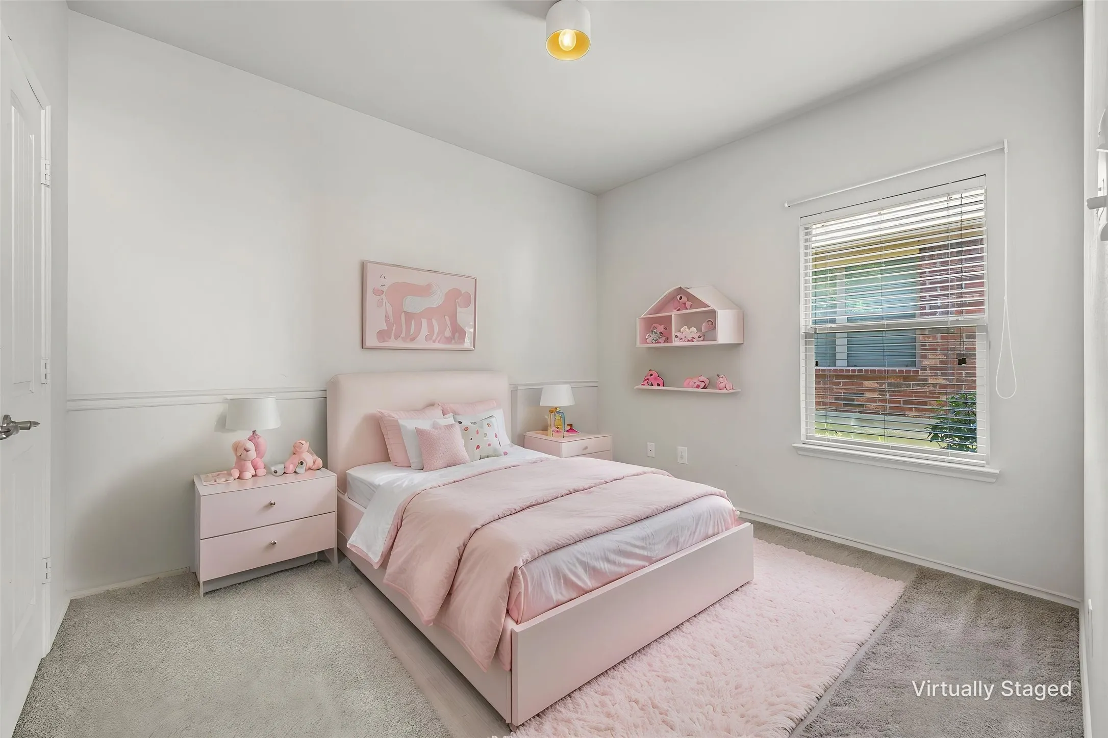 Virtually staged secondary bedroom 2