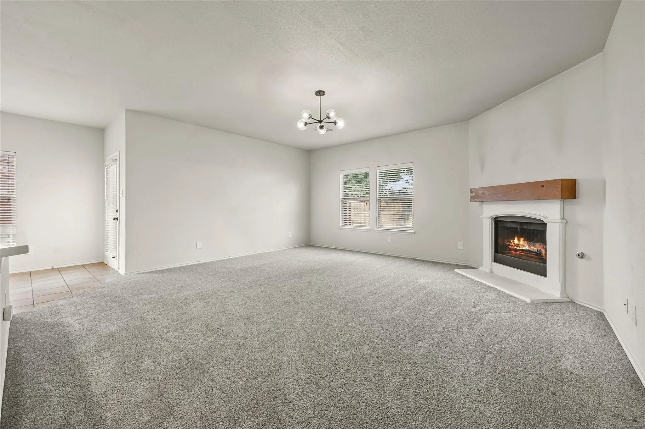 Decorative lighting and large living area