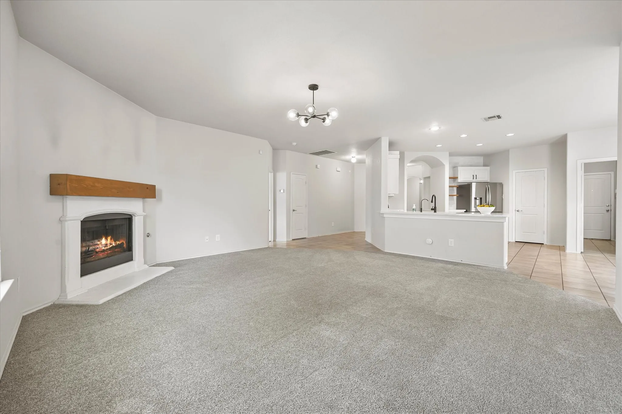Open concept living and dining