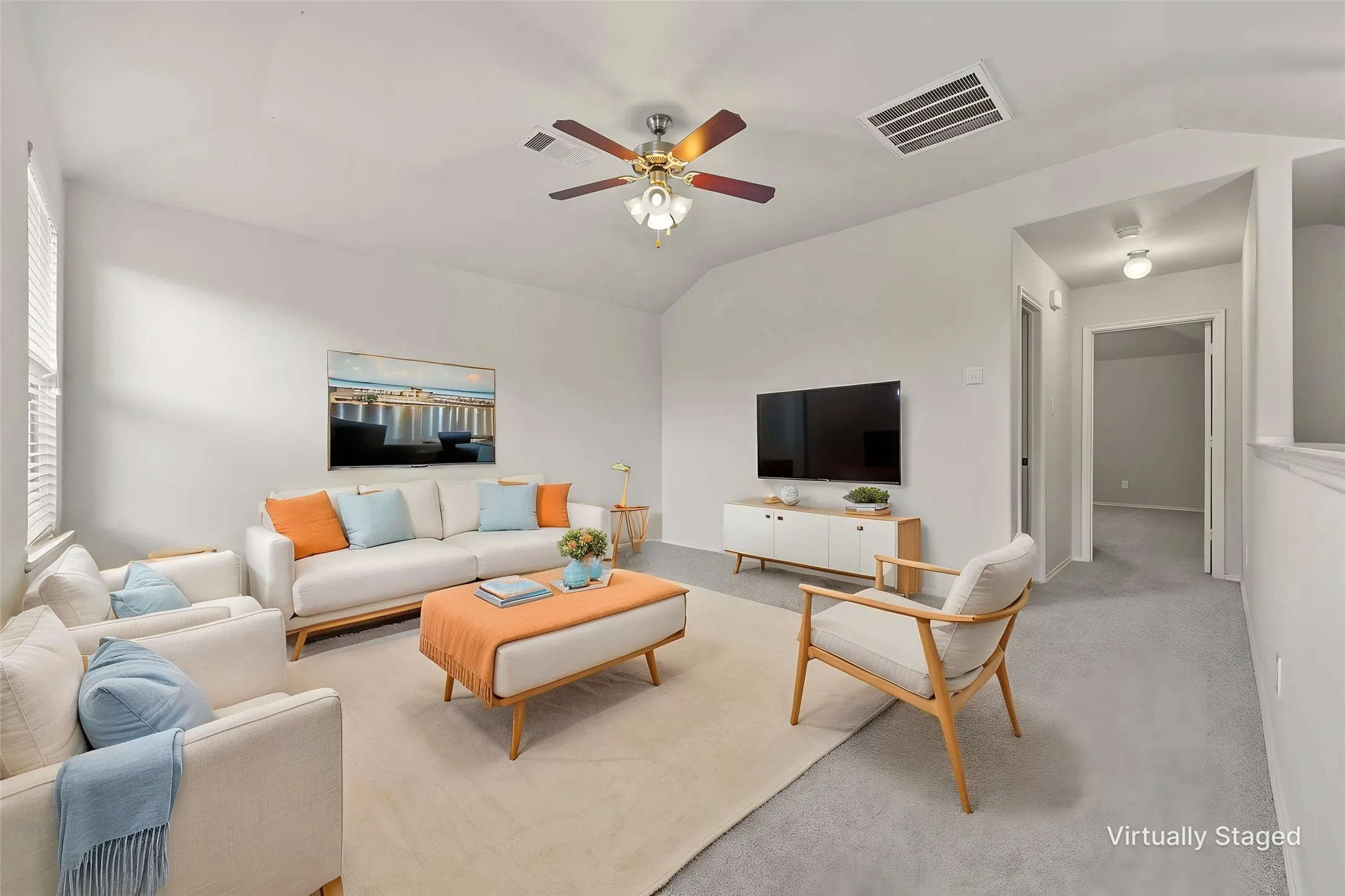 Another virtually staged option for the game room