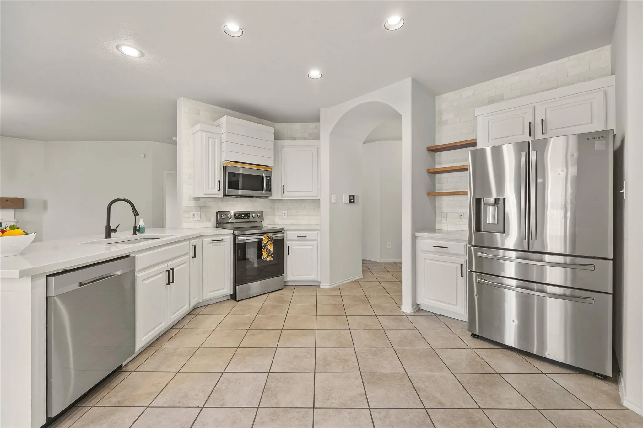 Open concept kitchen