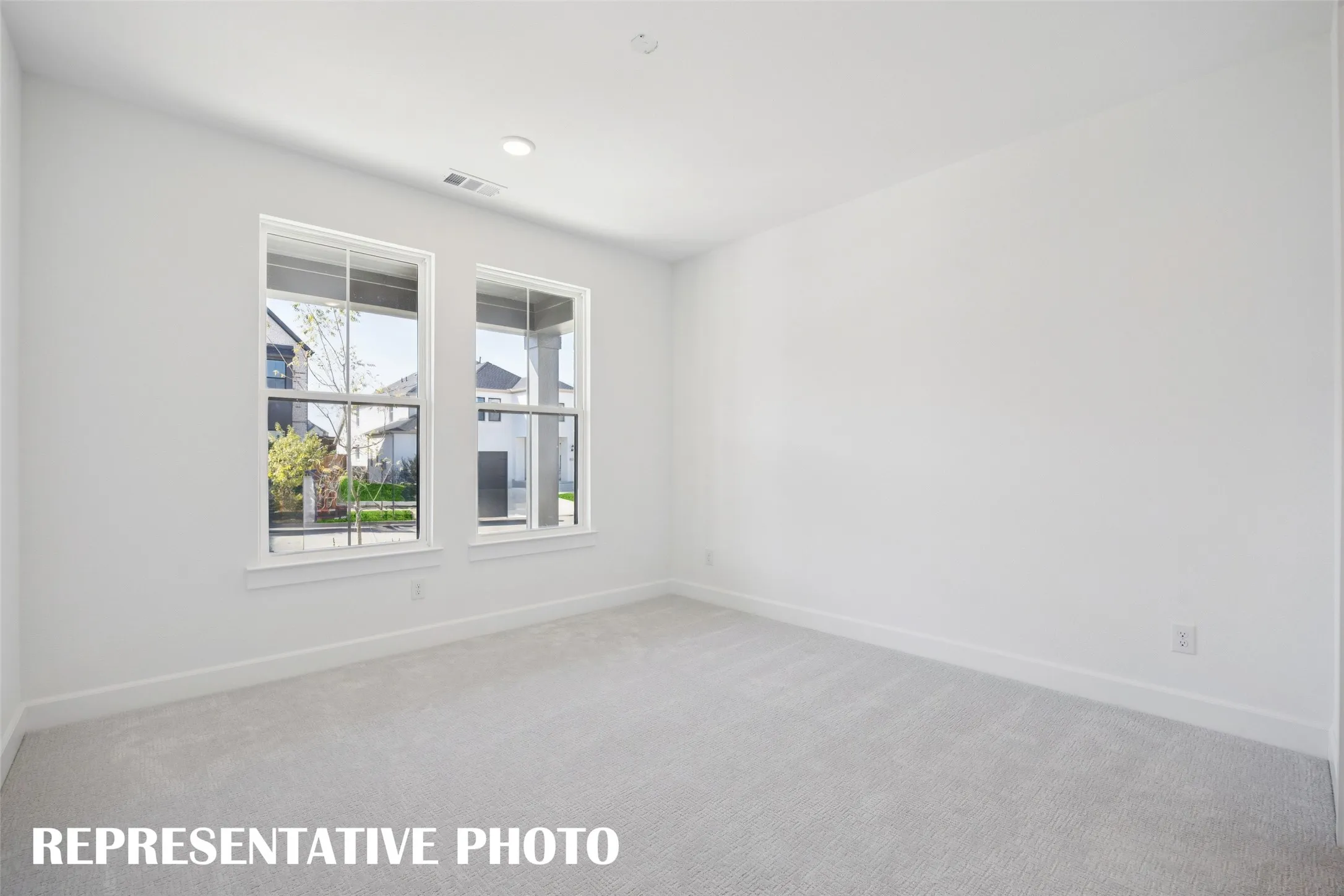 You'll find nicely sized secondary bedrooms in our Rochelle plan.  REPRESENTATIVE PHOTO