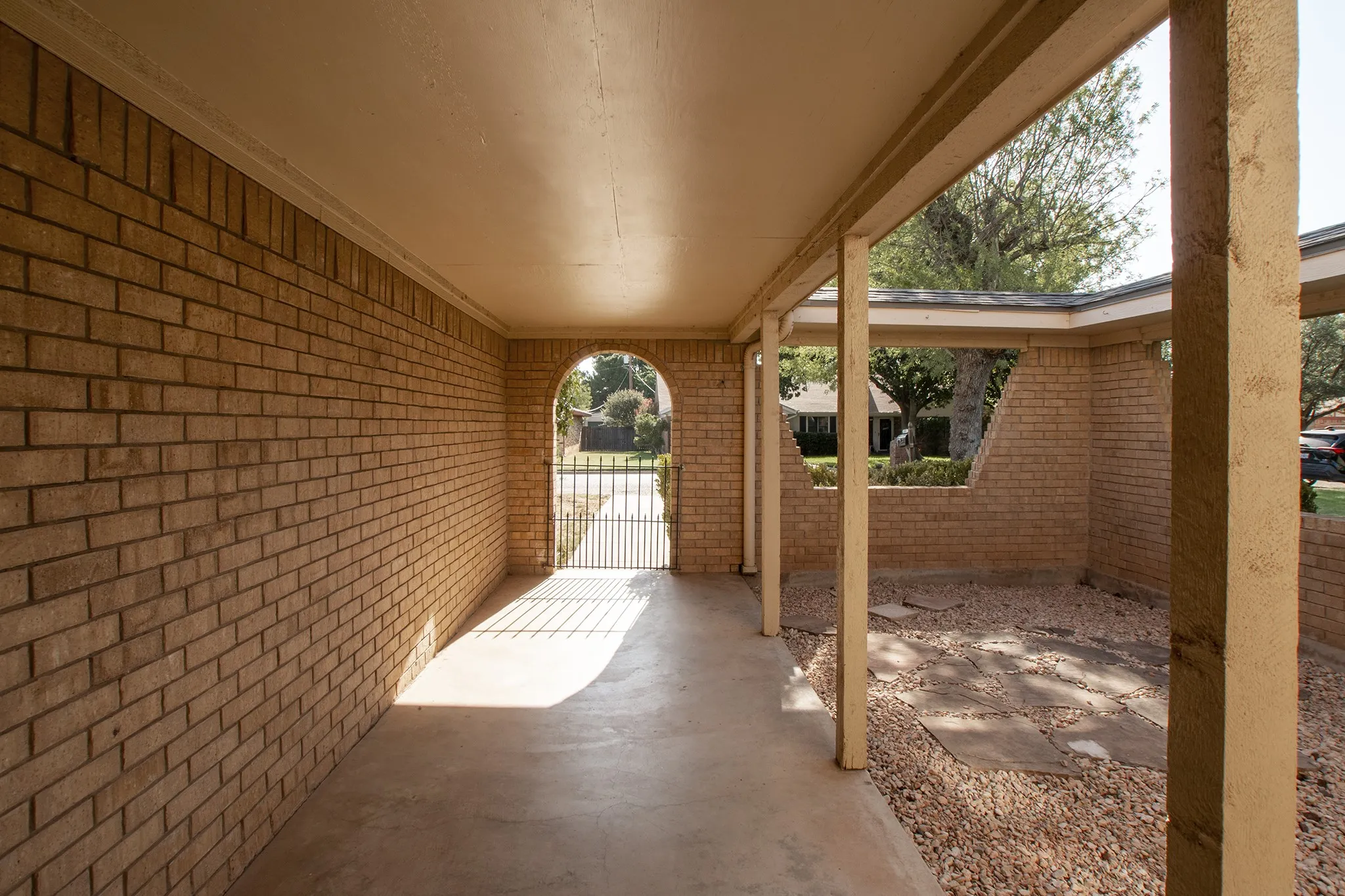 Covered outdoor walkway