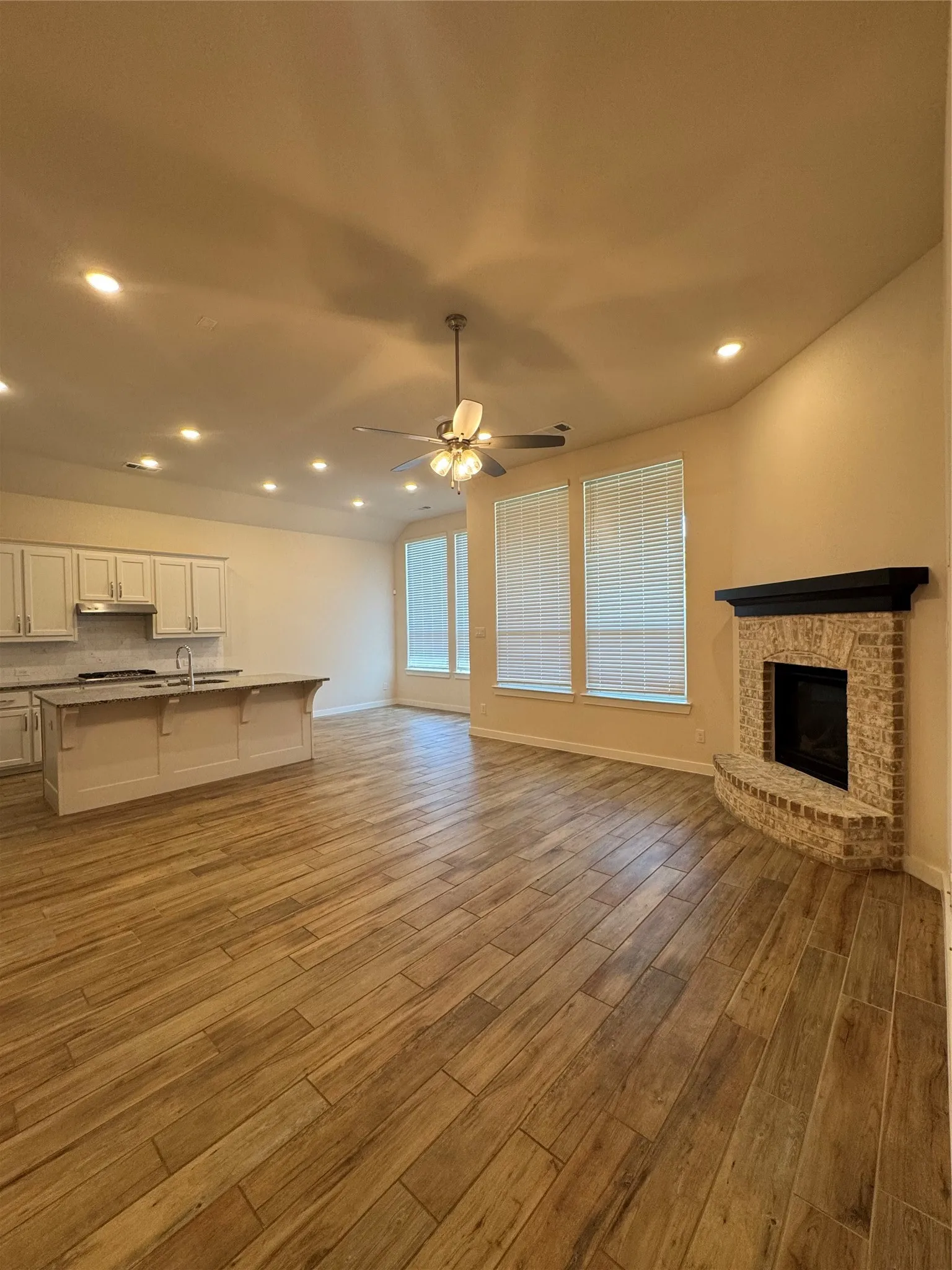Living Room and fireplace view