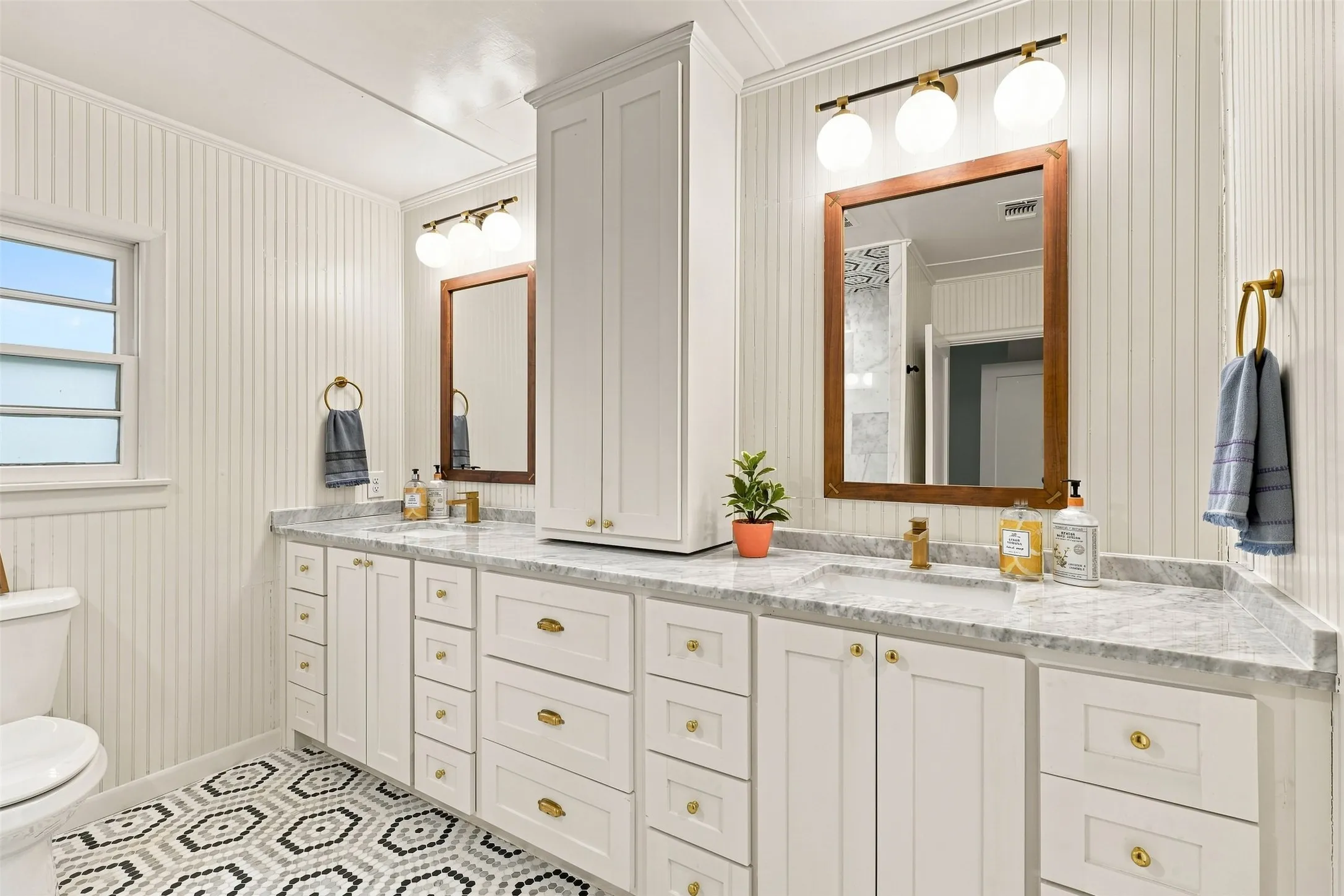 Exquisitely handcrafted tile brings an artistry to the bathroom for a timeless finish