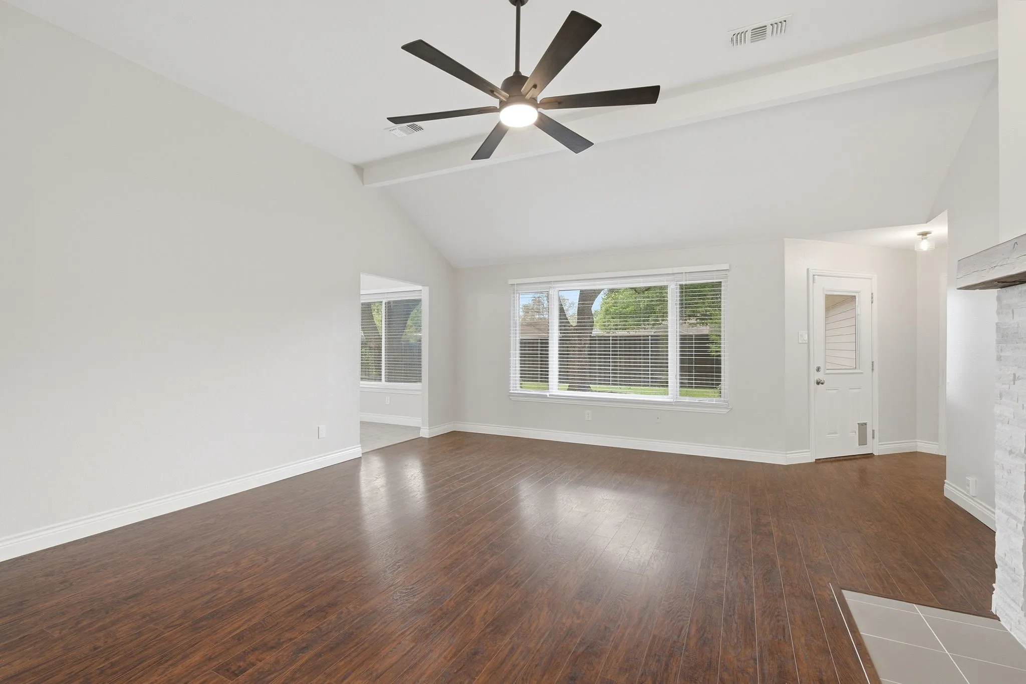Living room with views leading toward the breakfast area.