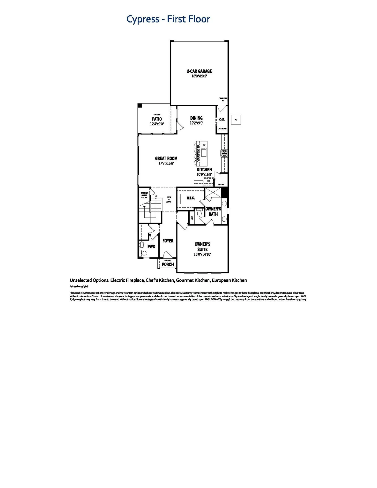 Cypress - First Floor