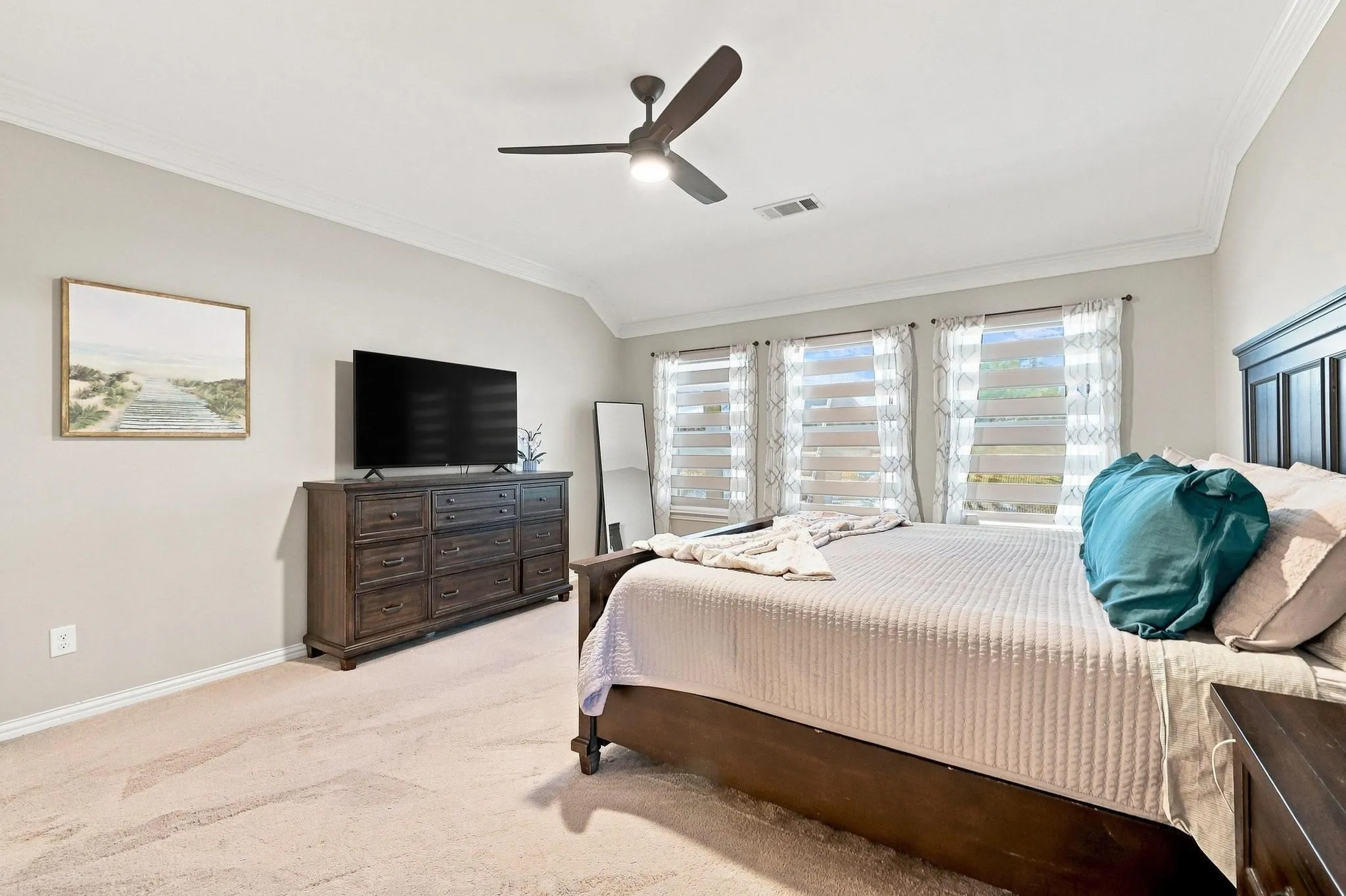 Private Primary Suite, Spacious and Bright. En-Suite Bath and Large Closet