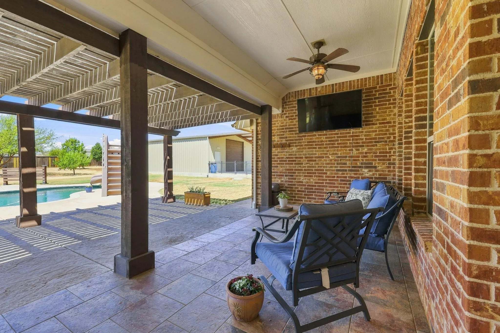 The Outdoor Patio, room for all of your Guests, Grills and Furniture!