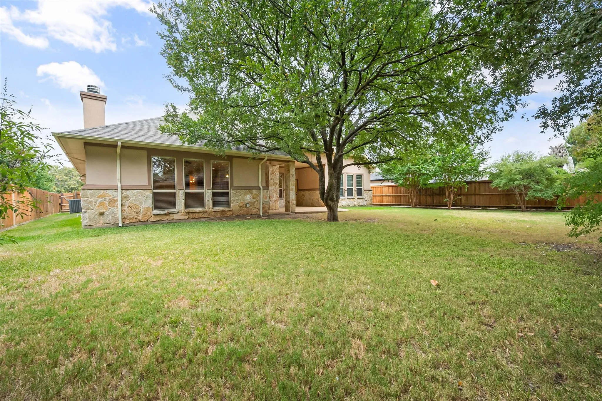 Huge backyard with plenty of space to add a pool and still have room for pets and family to play