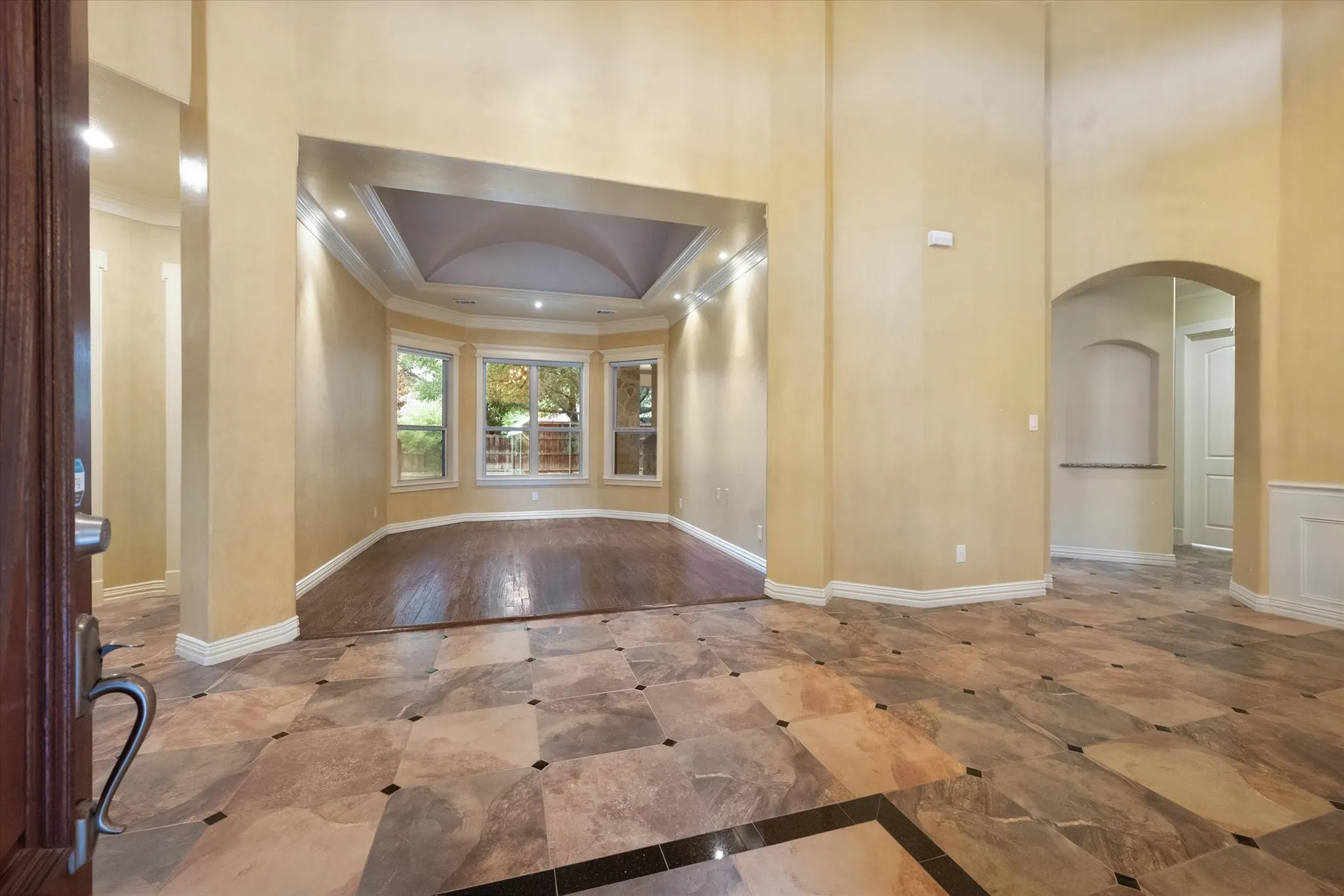 Expansive entry with beautiful tile flooring