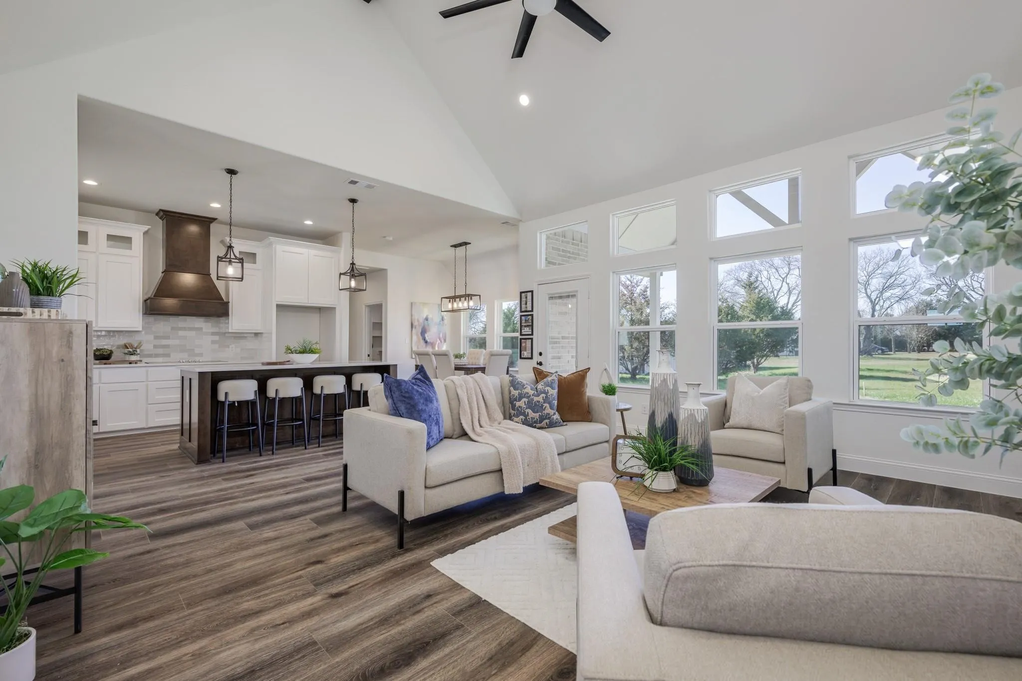 Open concept layout