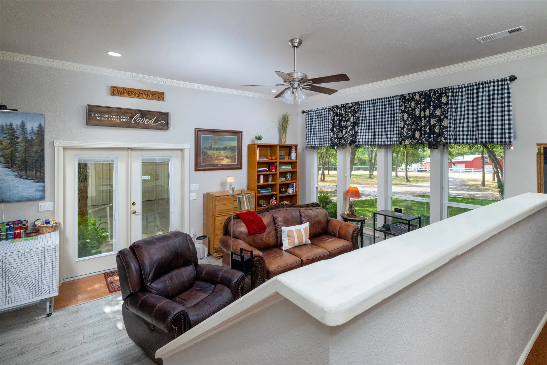 This bedroom is so big, it's currently being used as another living space!