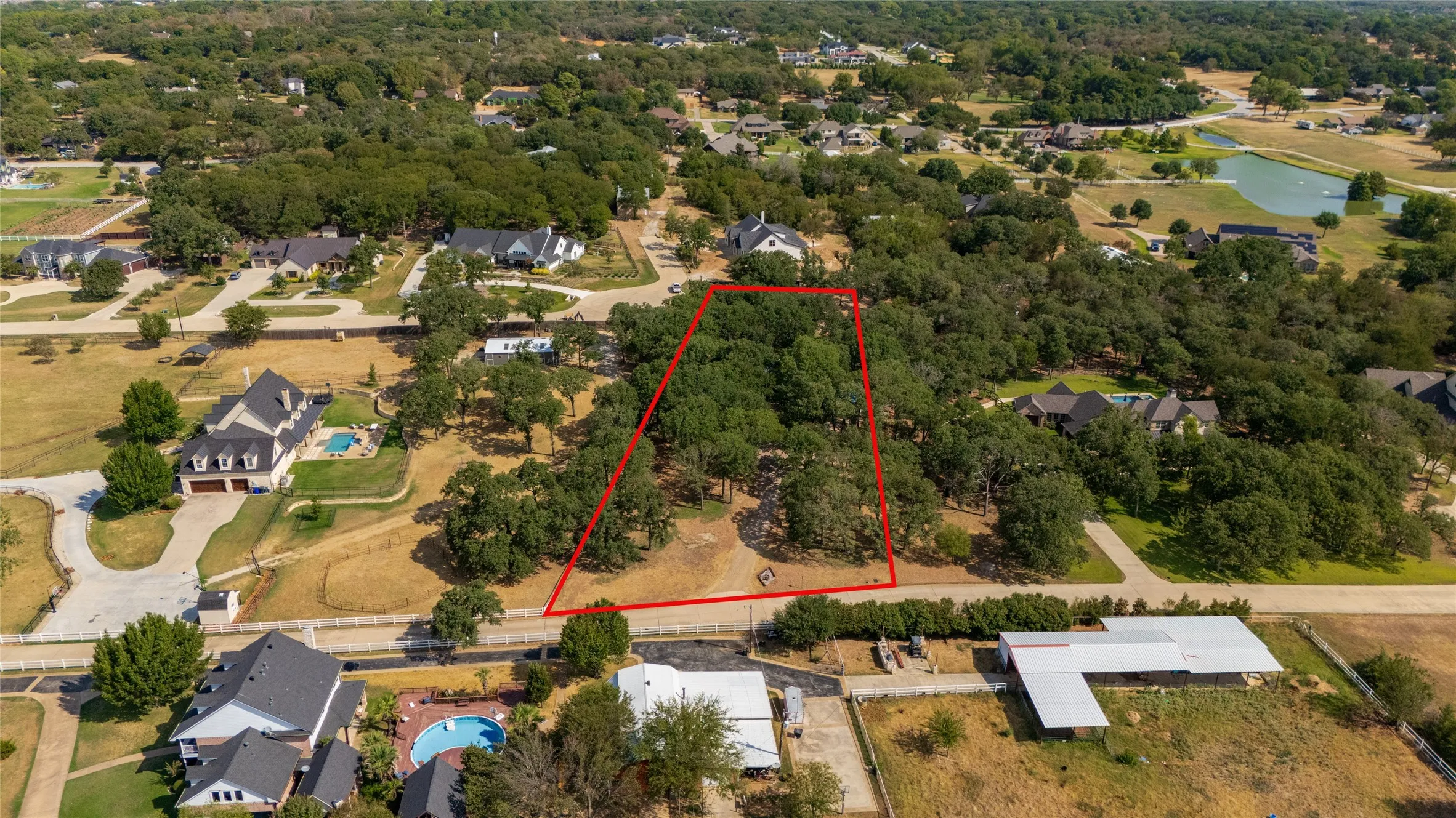 Check out all that land! This view shows just how much space you get.