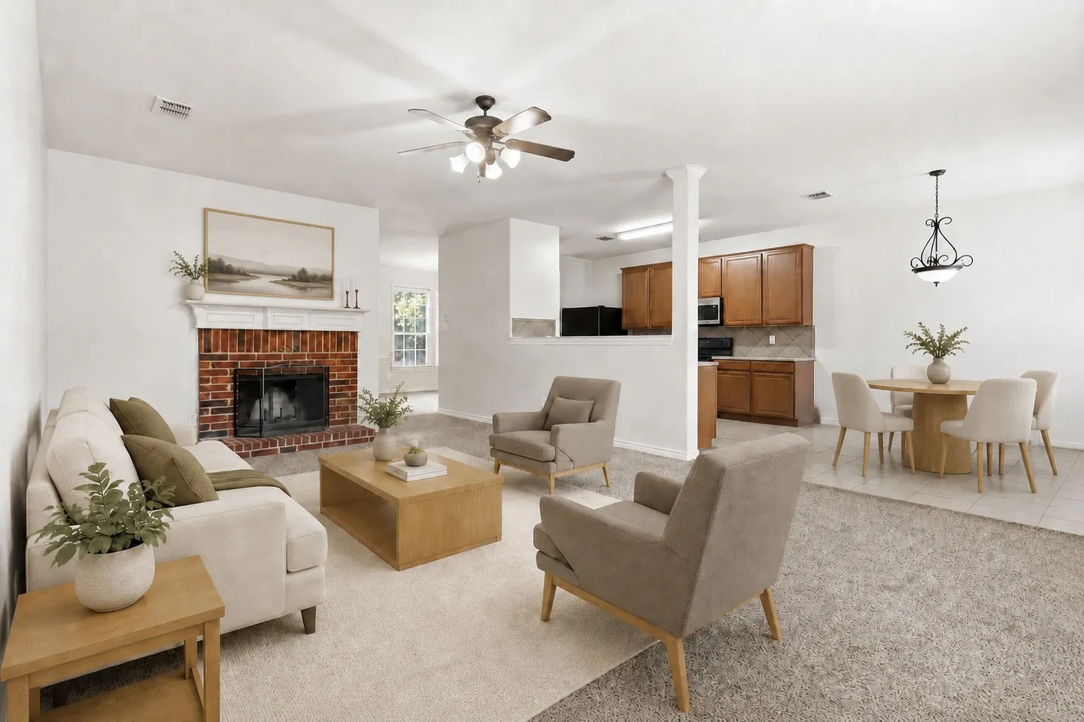 Virtually Staged Family Room