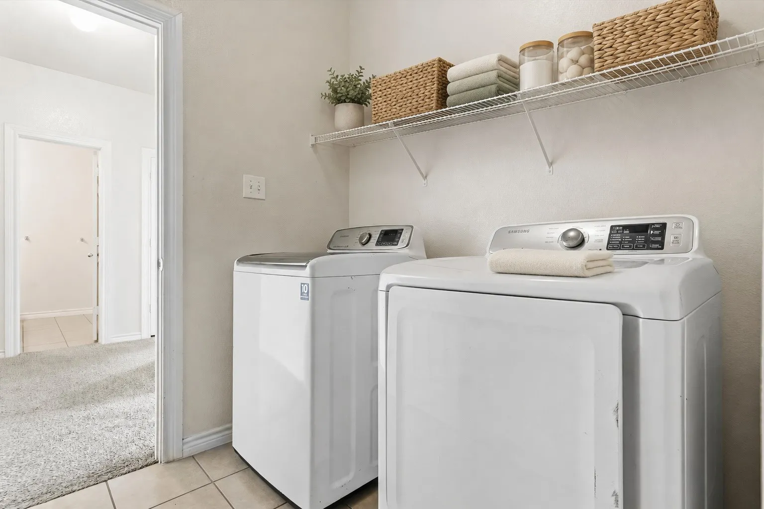 Virtually Staged Laundry Room