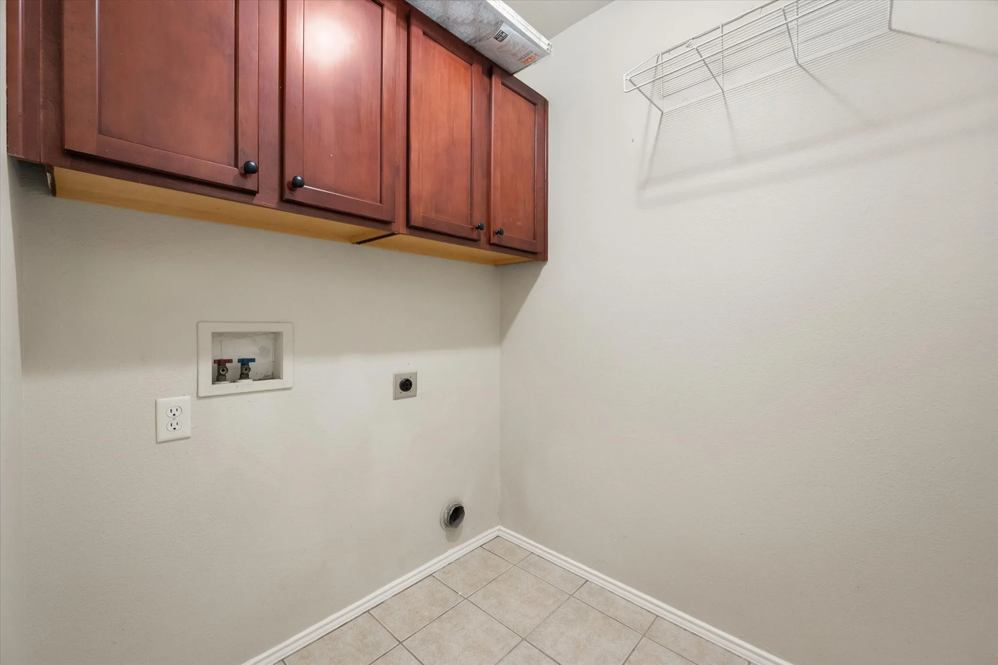 Cabinet storage in Laundry room