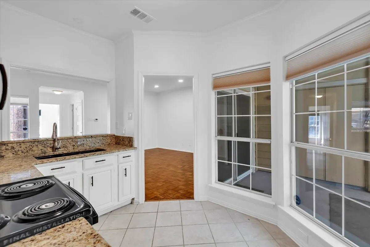 Kitchen with granite ccountops