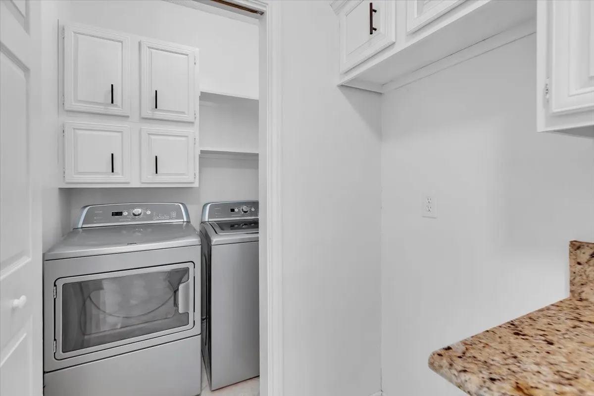 Laundry with full sized washer and dryer