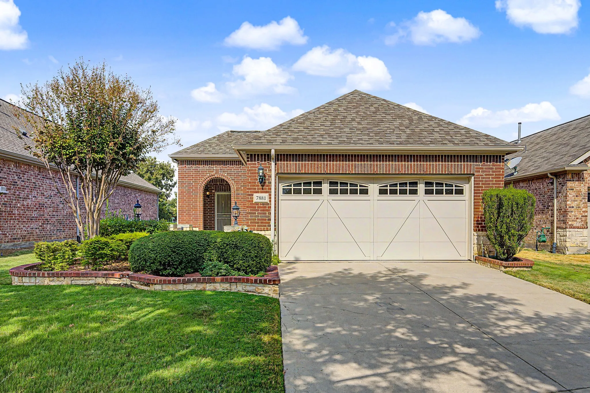 Upgraded brick and stone front