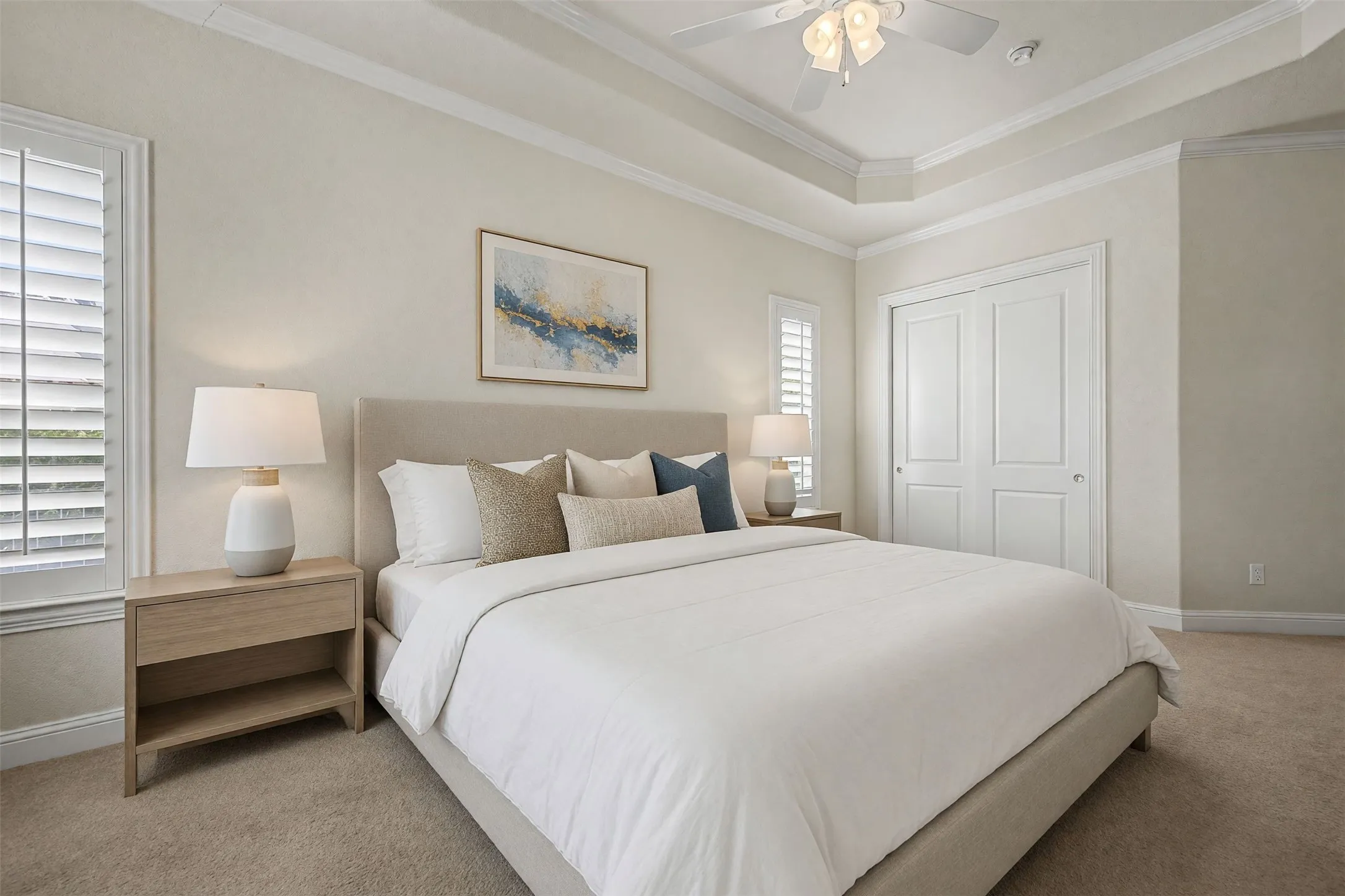 Primary Bedroom, , virtually staged